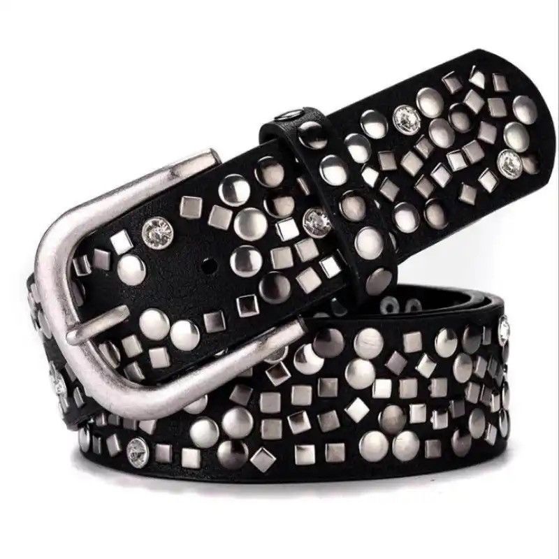 Other Skull Leather Belt Size ONE SIZE - 4 Thumbnail