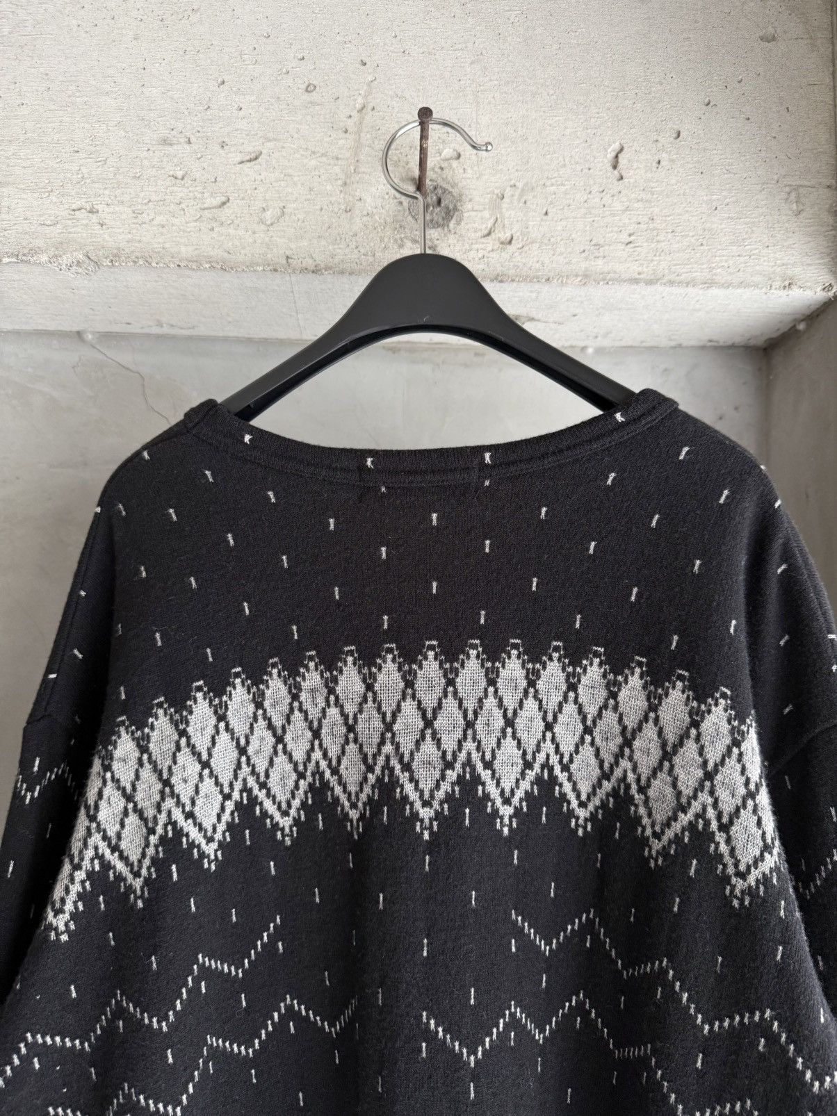 Yohji Yamamoto Yohji Yamamoto POUR HOMME 04AW Black Nordic Sweater Size US M / EU 48-50 / 2 - 5 Thumbnail
