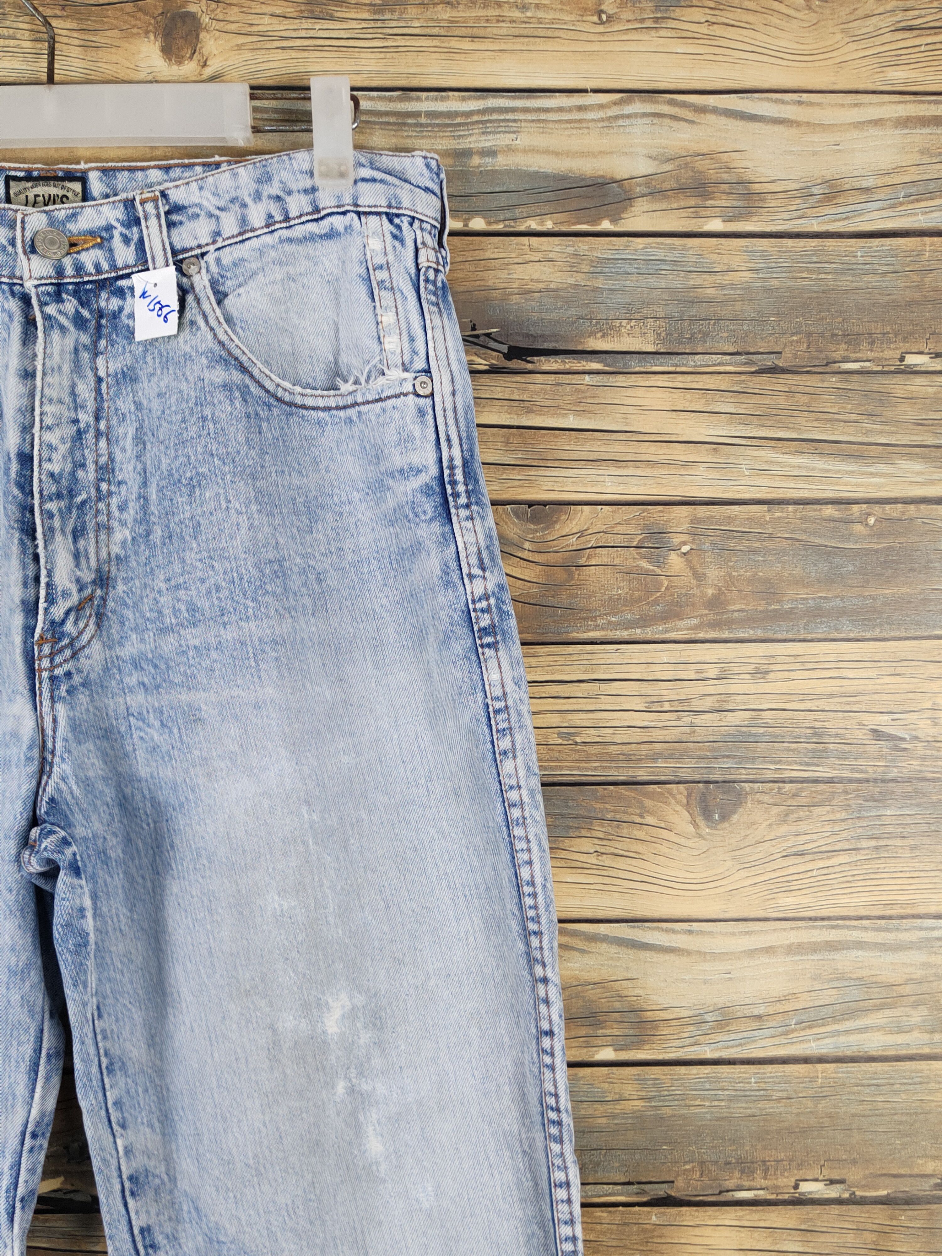 Levi's Levi's Light Blue vintage Distressed Ripped Jeans #1566 Size US 31 - 5 Thumbnail