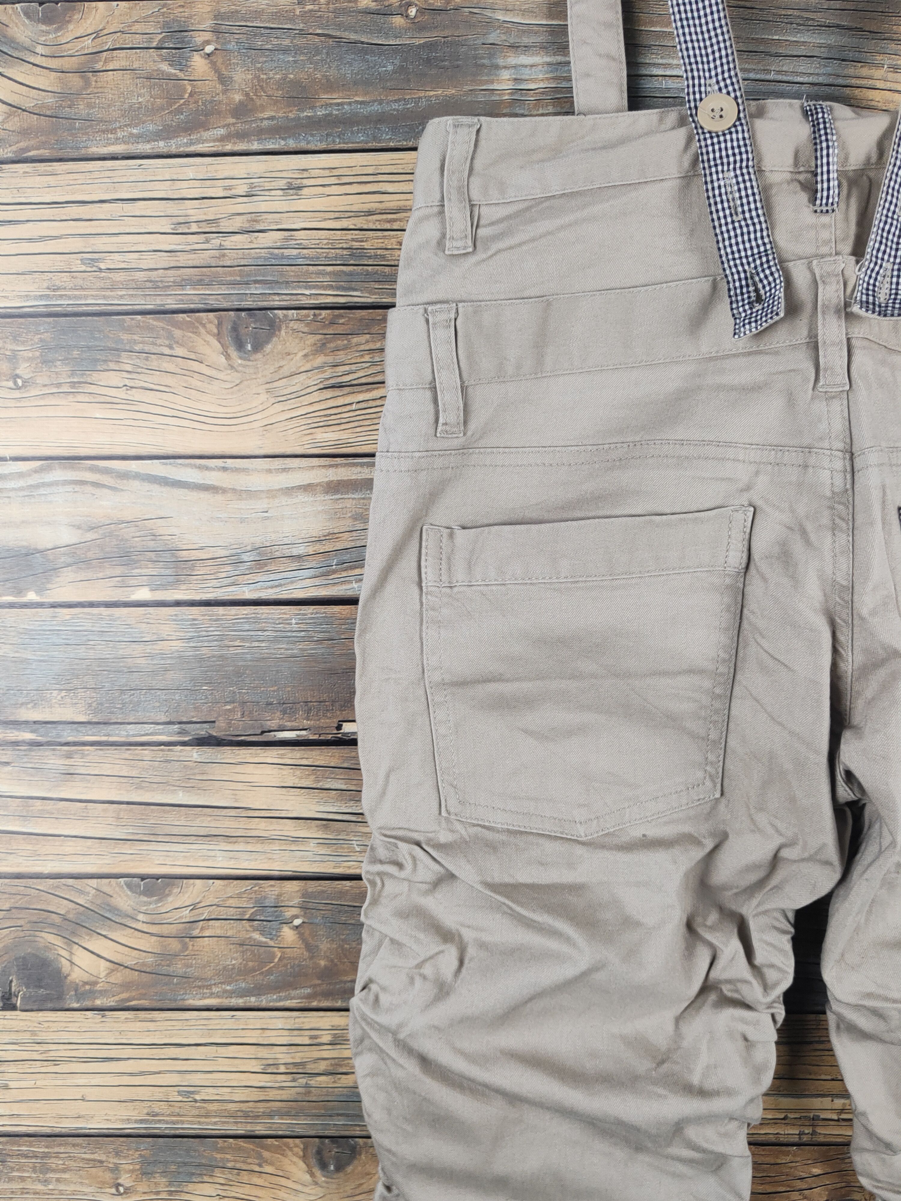 Japanese Brand × Vintage DL Japanese Brand Beige Suspender Pants #1085 Size 30" / US 8 / IT 44 - 13 Thumbnail