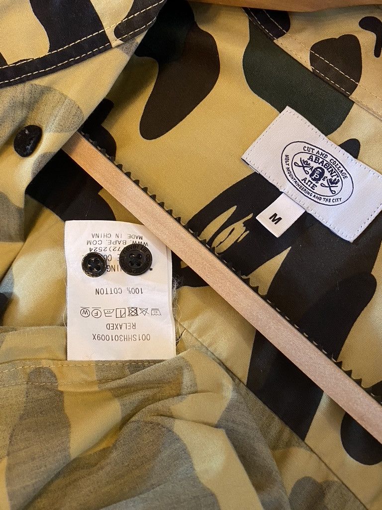 Bape 00s Vintage Bape Cut and Collage Camo Button Up Shirt Size US M / EU 48-50 / 2 - 8 Thumbnail