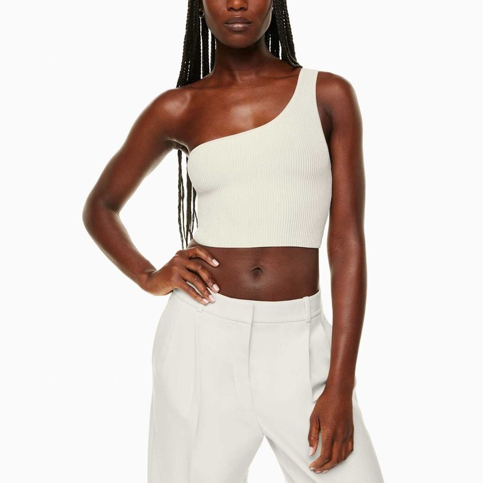 Aritzia Babaton Aritzia NWT SculptKnit OneShoulder CropTank Womens S Size S / US 4 / IT 40 - 3 Thumbnail