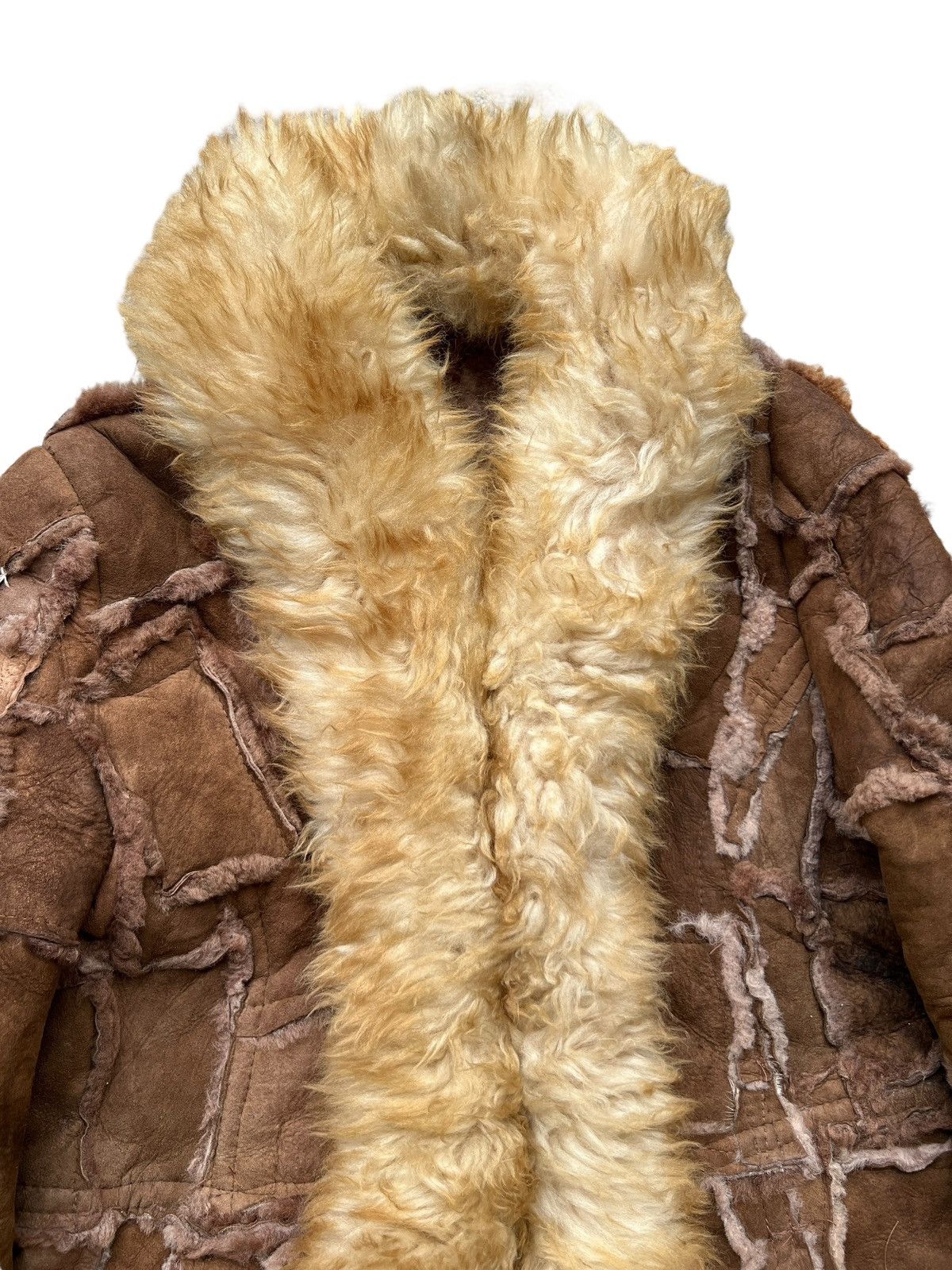 Vintage Vintage 80s Alpine Sheep Skin Patchwork Fur Leather Jacket Size US S / EU 44-46 / 1 - 4 Thumbnail