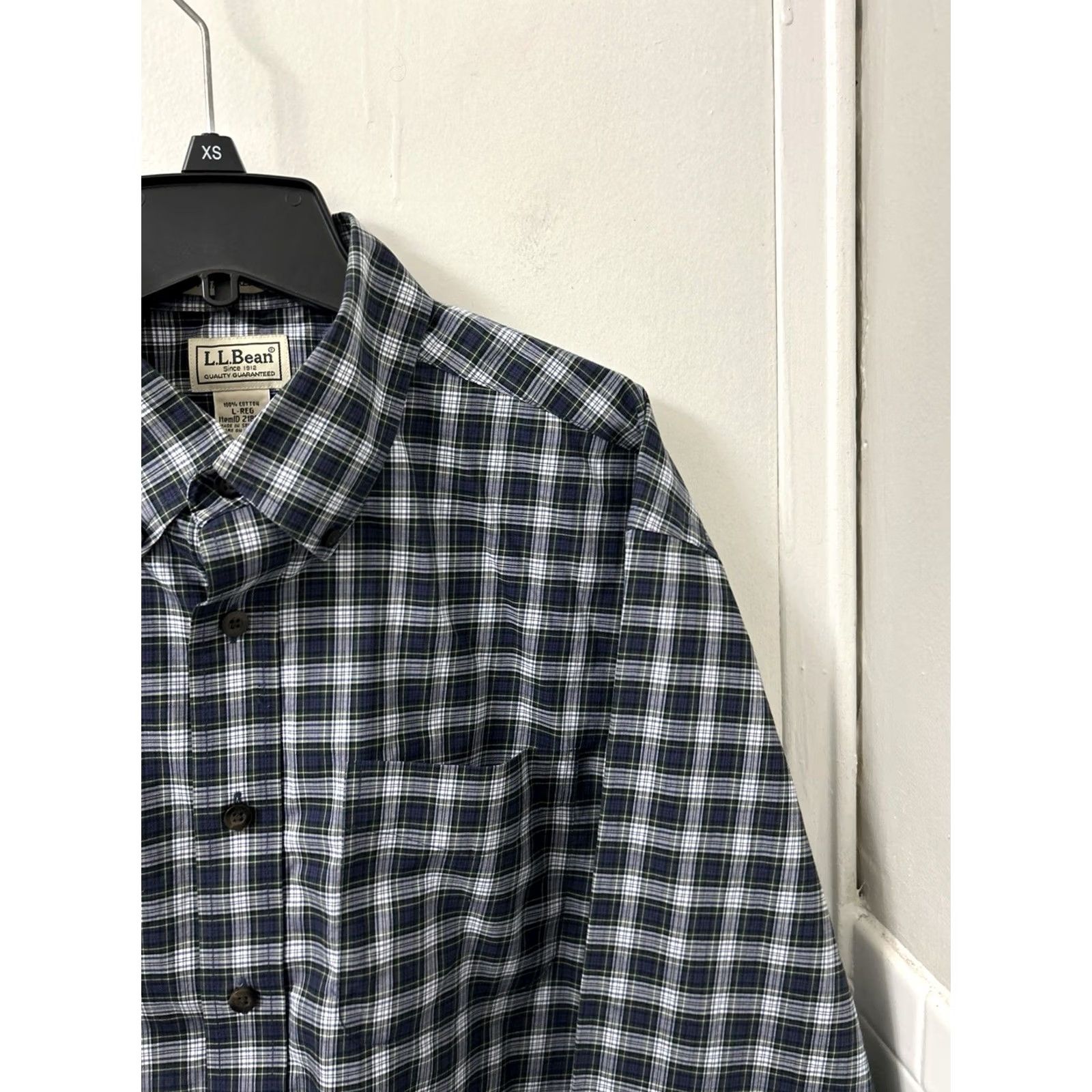 Vintage LL Bean Shirt Mens XL Blue Plaid Kennebunk Sport Oxford Button Down L/S 218573 Size US XL / EU 56 / 4 - 4 Thumbnail