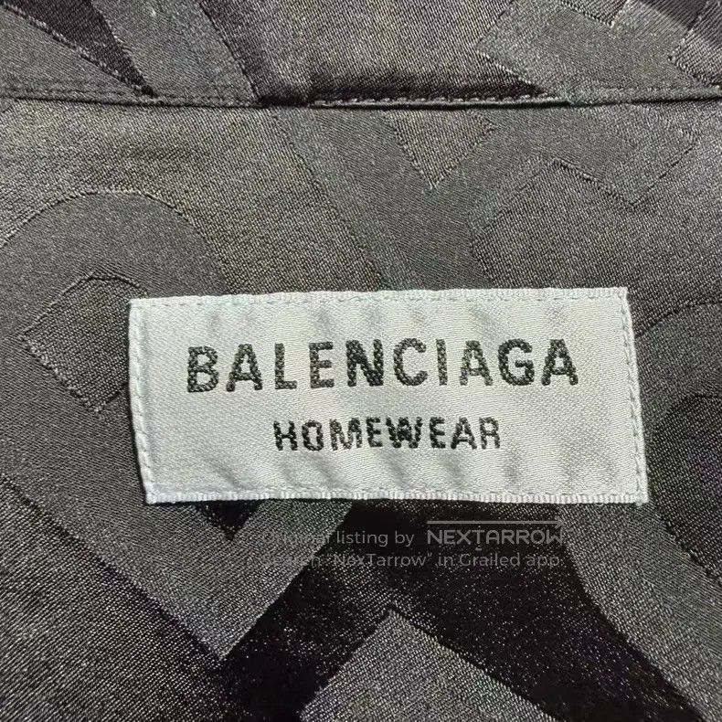 Balenciaga Balenciaga Printed Logo Letter Silk Shirt Size XS / US 0-2 / IT 36-38 - 4 Thumbnail