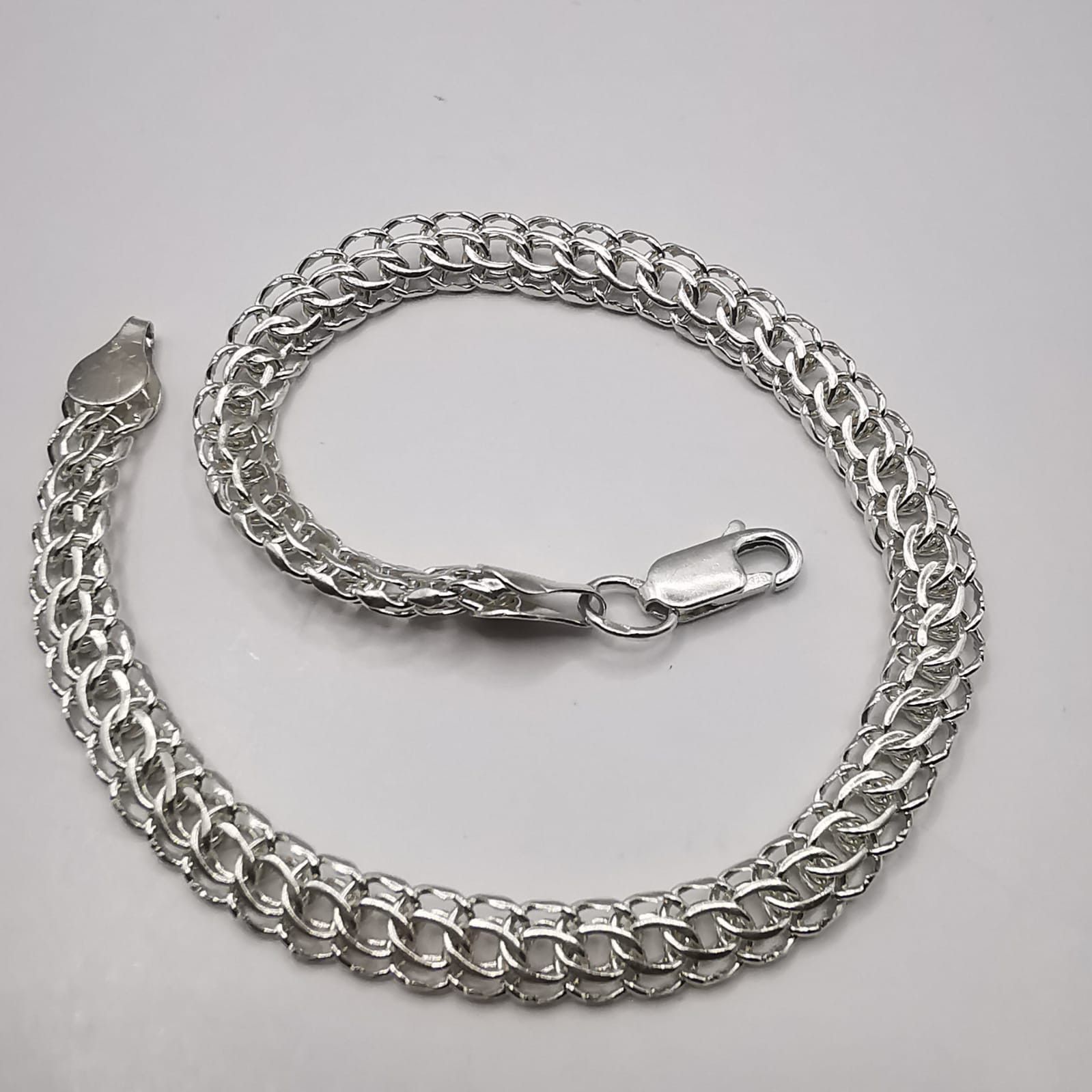 Sterling Silver Vintage Bracelet Jewelry,925 Sterling Silver, Handmade 8,50g Size ONE SIZE - 5 Thumbnail