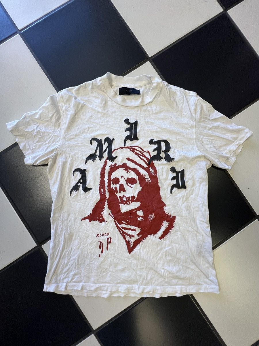 image of Amiri Wes Lang Reaper T Shirt Size Small in White, Men's