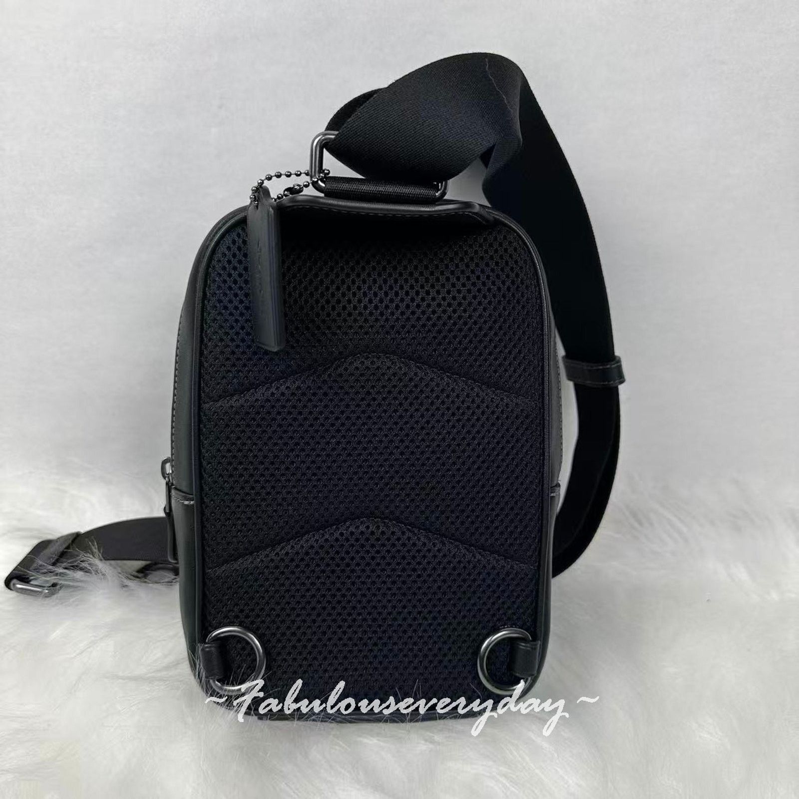 Coach Coach Men's Racer Sling Pack Varsity Graphic Leather/Walnut Size ONE SIZE - 3 Thumbnail