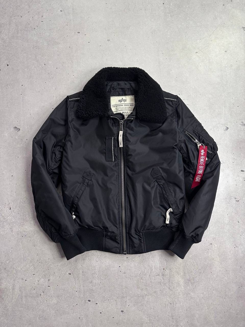 Alpha Industries Alpha Industries Injector III Black Bomber Jacket Shearling Size US S / EU 44-46 / 1 - 2 Thumbnail
