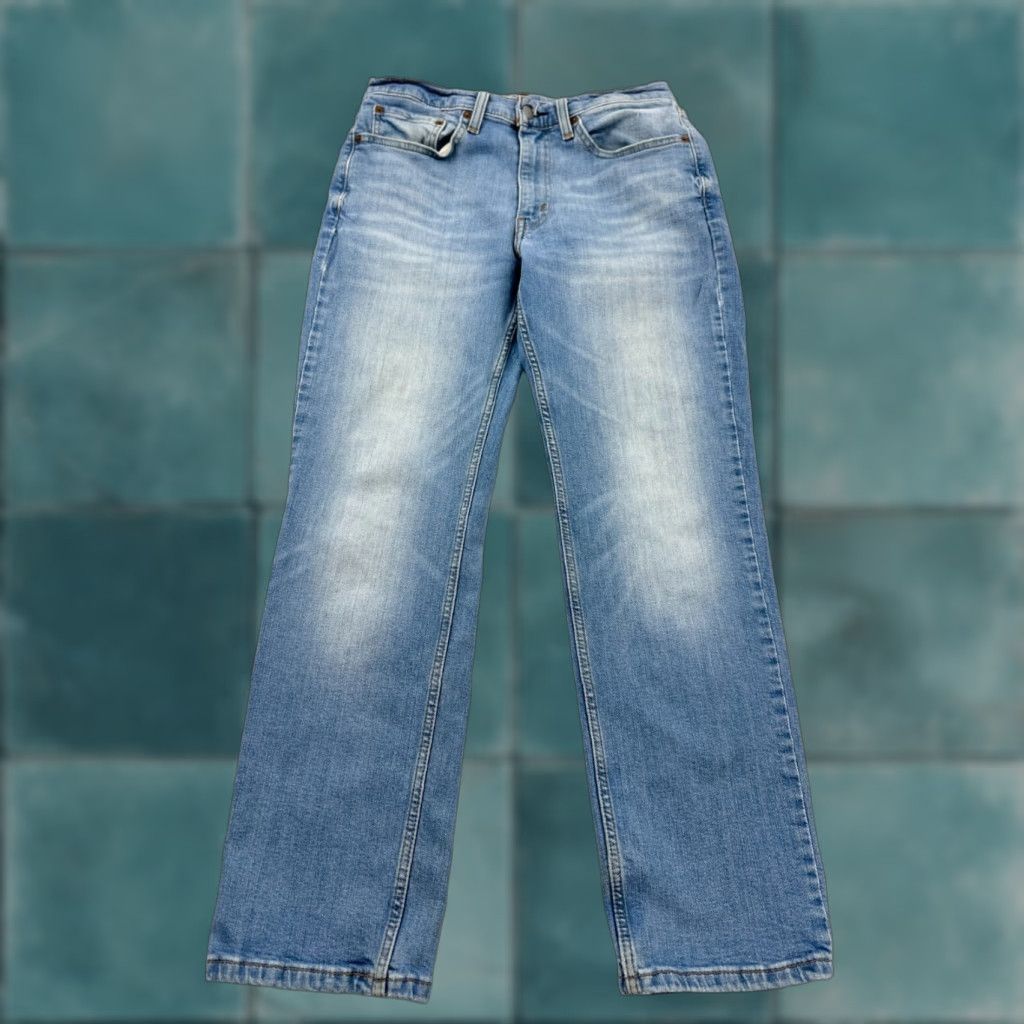 Levi's Levi’s 514 Jeans Mens 31x30 Blue Denim Faded Stitch Straight Leg Red Tab Shirt? Size US 31 - 1 Thumbnail
