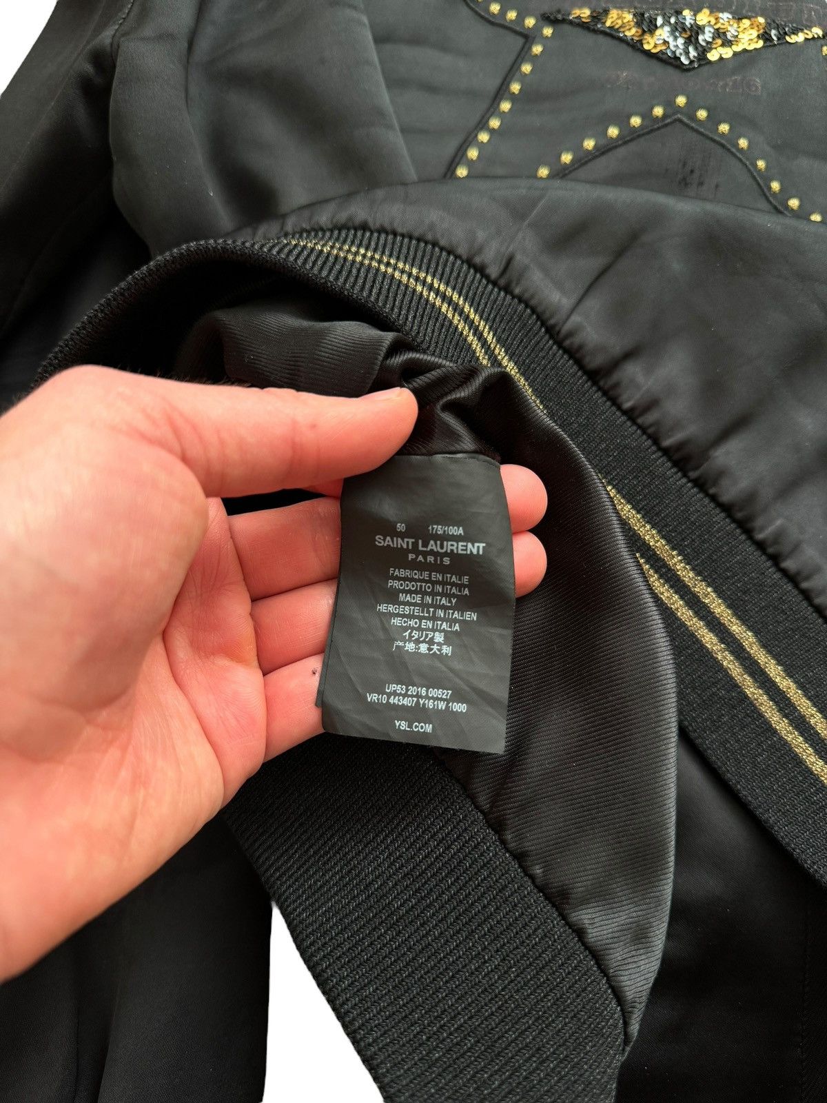 Saint Laurent Paris 2016 Hedi Palladium Collection Teddy Souvenir Bomber Size US M / EU 48-50 / 2 - 10 Thumbnail