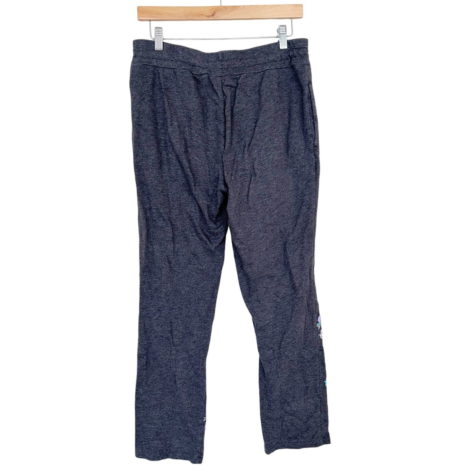 Chicos Weekends by Chicos Gray Floral Sweatpants Sz S Size 27" / US 4 / IT 40 - 4 Thumbnail