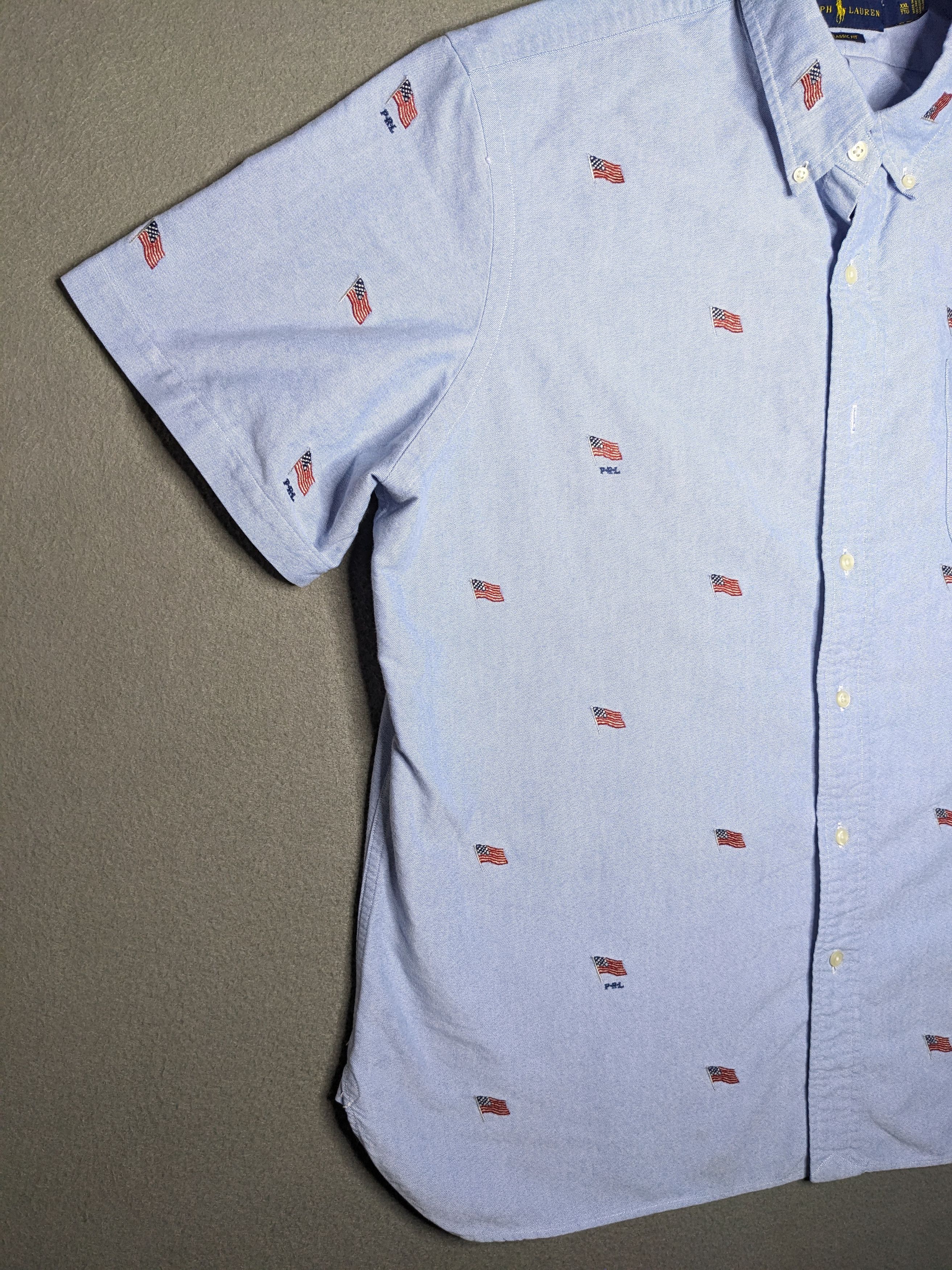 Polo Ralph Lauren Polo Ralph Lauren Shirt 2XL Oxford Camp USA Flag AOP Oxford Size US XXL / EU 58 / 5 - 4 Thumbnail