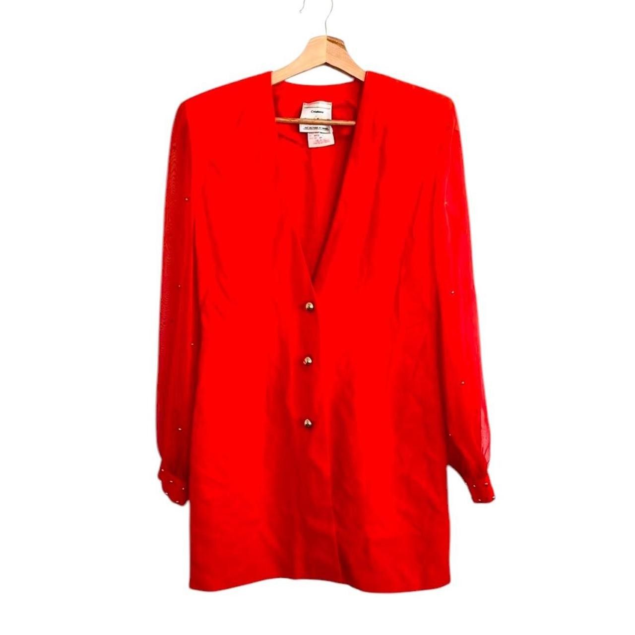Joseph Ribkoff JOSEPH RIBKOFF RED BLAZER DRESS SEQUIN VINTAGE SIZE 8 Size M / US 6-8 / IT 42-44 - 1 Thumbnail