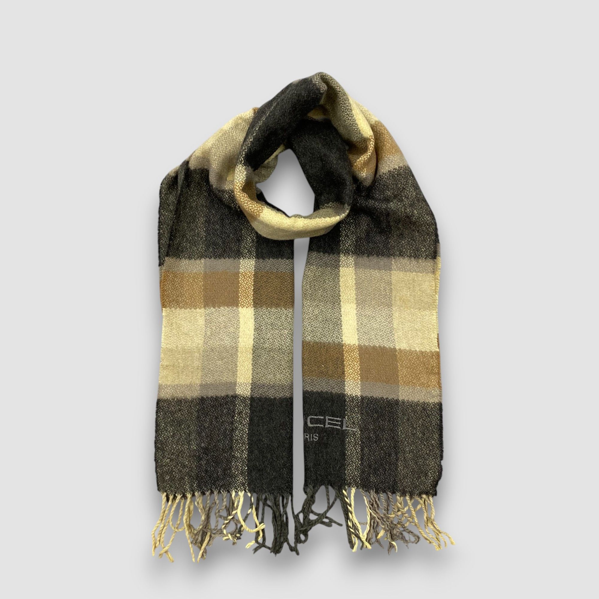 Lancel Vintage Lancel Scarf Muffler Wool Plaid Tartan Scarves Size ONE SIZE - 1 Thumbnail