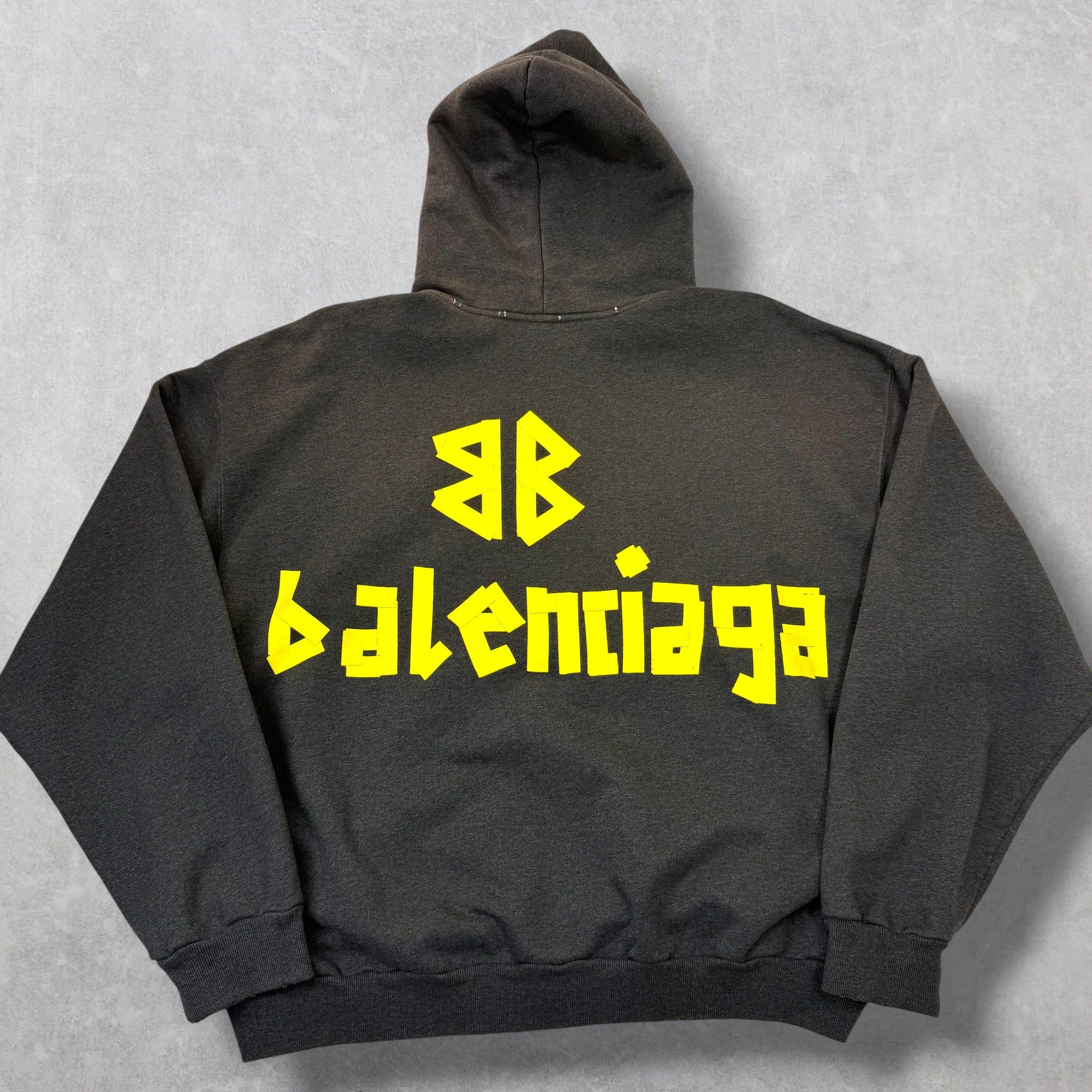 Balenciaga Balenciaga Tape Type Ripped Hoodie S (L) Size US L / EU 52-54 / 3 - 2 Thumbnail