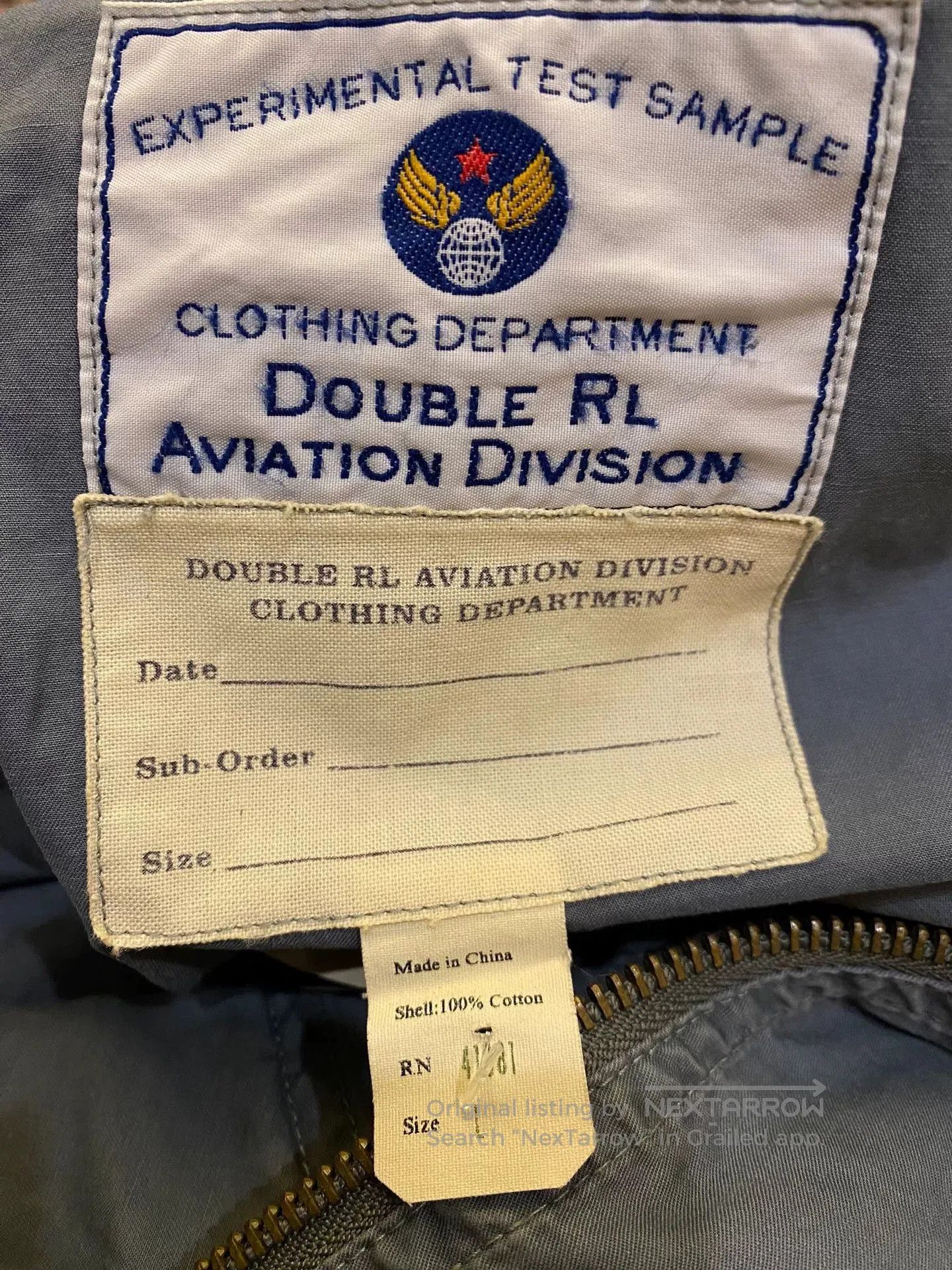 RRL Ralph Lauren rare double rl mason flight jacket. Size US M / EU 48-50 / 2 - 4 Thumbnail