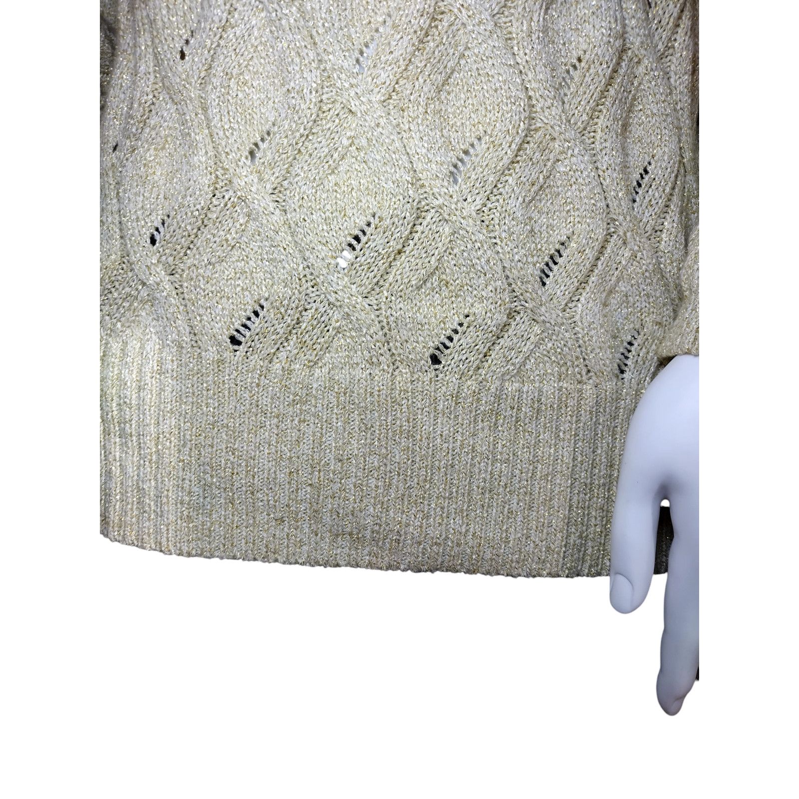 Ann Taylor NWOT Ann Taylor LOFT Sweater Lg Sleeve Crew Neck Gold Sz Md Size M / US 6-8 / IT 42-44 - 5 Thumbnail
