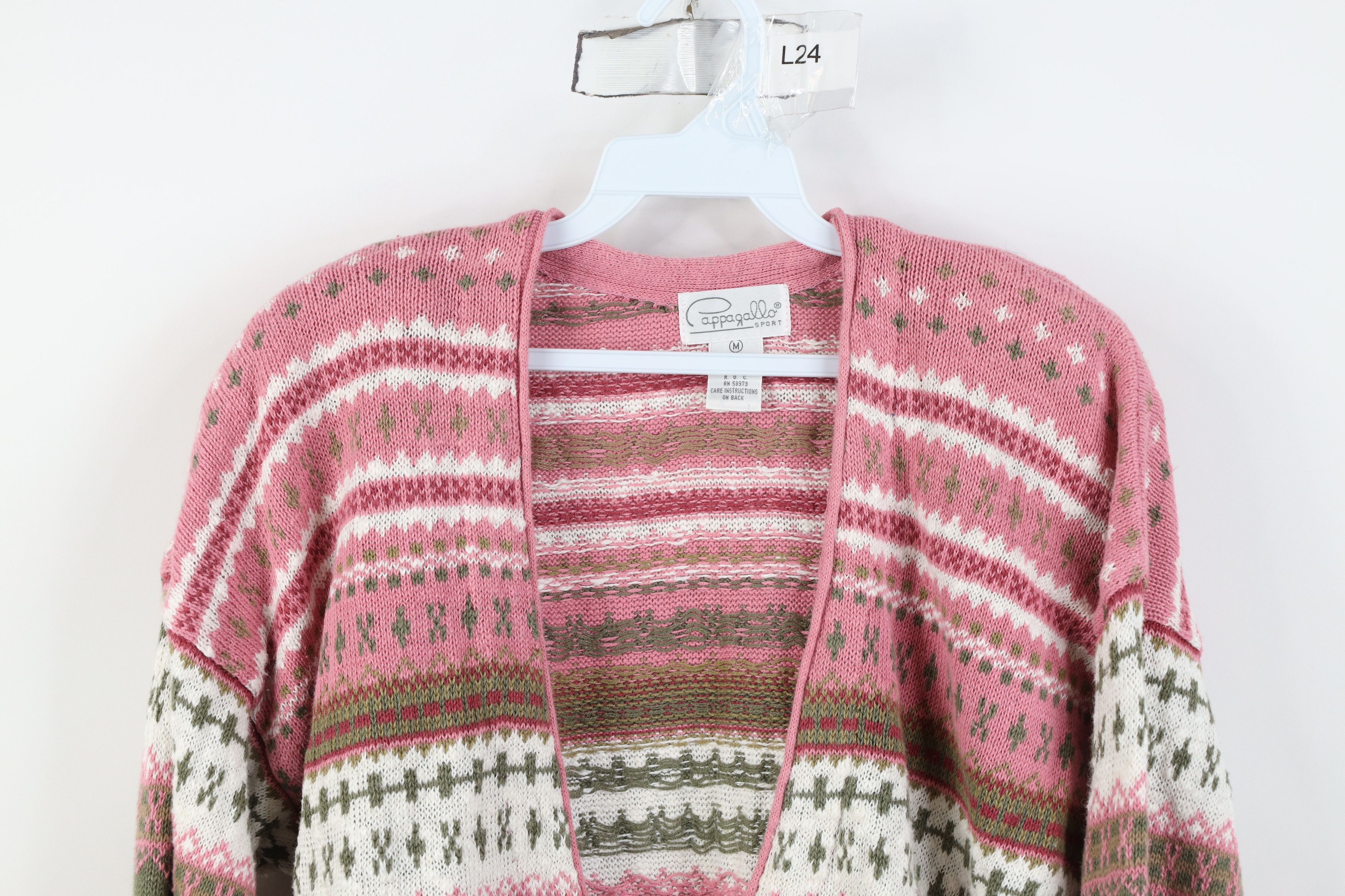 Vintage Vintage 90s Streetwear Fair Isle Knit Cardigan Sweater Size M / US 6-8 / IT 42-44 - 2 Thumbnail