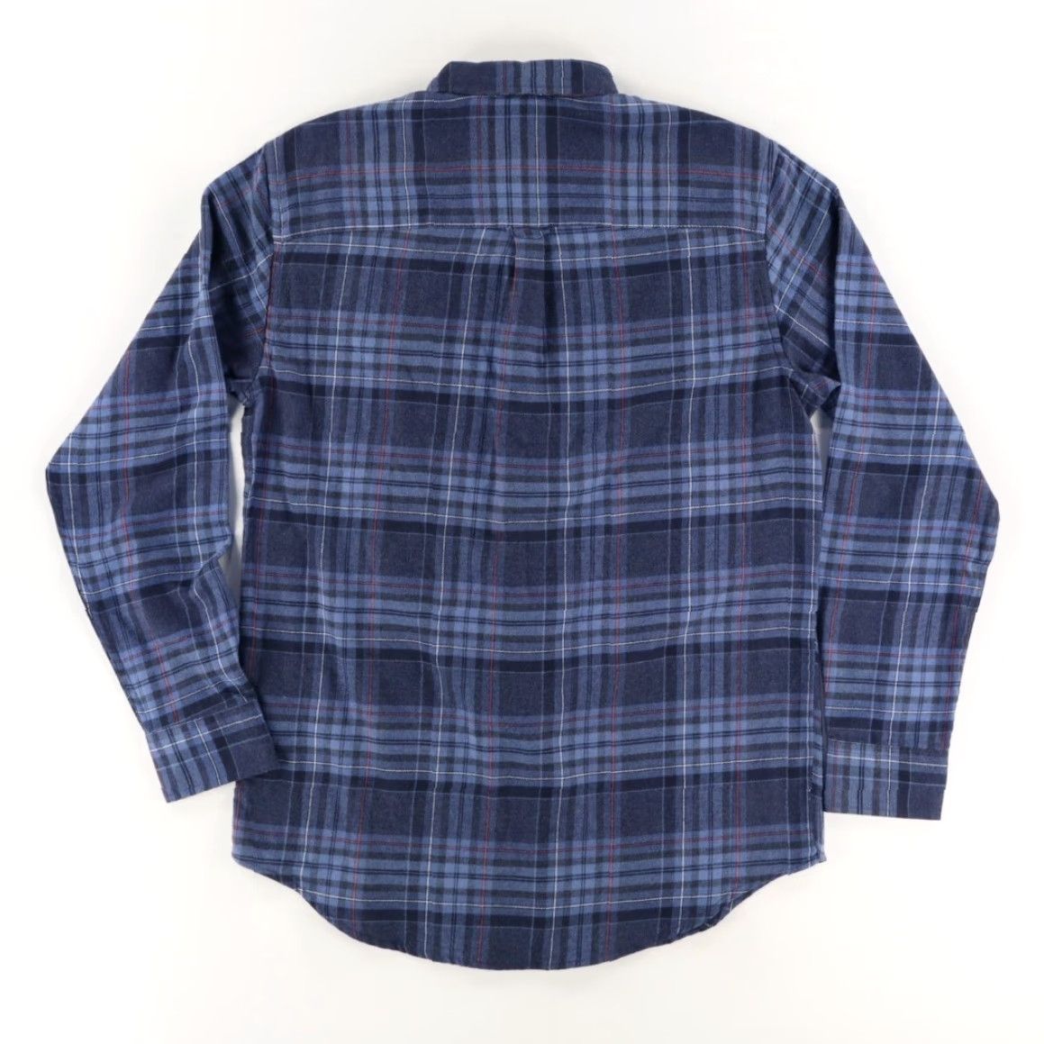 Izod Izod Stratton Flannel Cotton Blend Plaid Long Sleeve Button Down Shirt Blue Men's LT Size US L / EU 52-54 / 3 - 4 Thumbnail