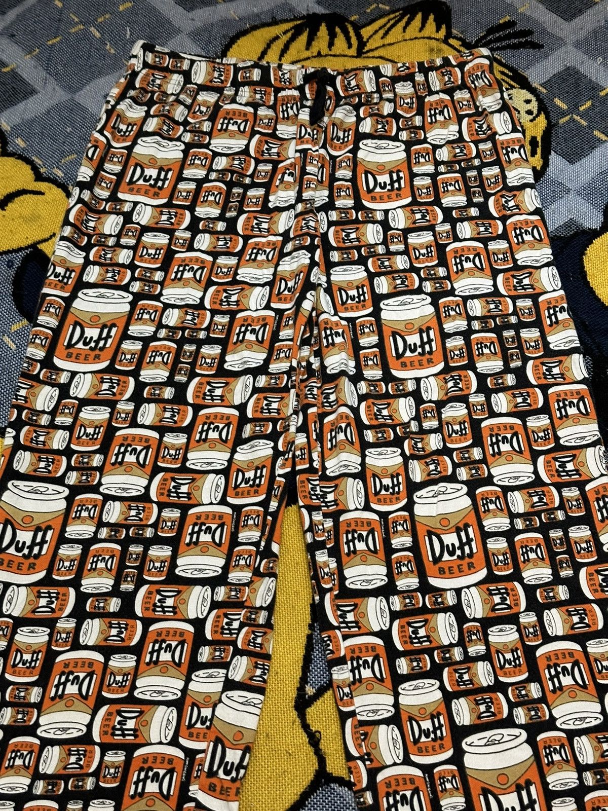 The Simpsons Vintage The Simpsons Duff Beer Pajama Pants Size US 32 / EU 48 - 2 Thumbnail