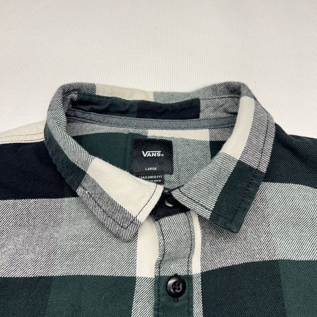 Vans Vans Flannel Shirt Green Plaid Button Up Tailored Fit Skate Size US L / EU 52-54 / 3 - 3 Thumbnail
