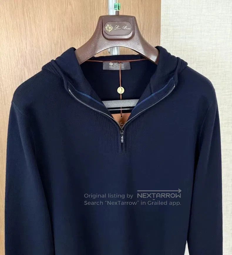 Other Loro Piana Navy Hooded Knit Sweater. Size US S / EU 44-46 / 1 - 2 Thumbnail