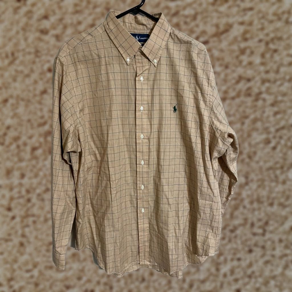 Polo Ralph Lauren Polo Ralph Lauren Classic Fit Shirt Men's Orange Long Sleeve Button Dress 17 34/35 Size 46R - 1 Thumbnail