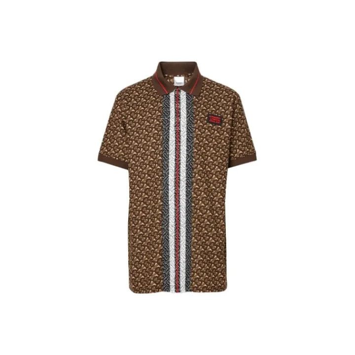 Burberry Logo Print Short Sleeve Polo Shirt