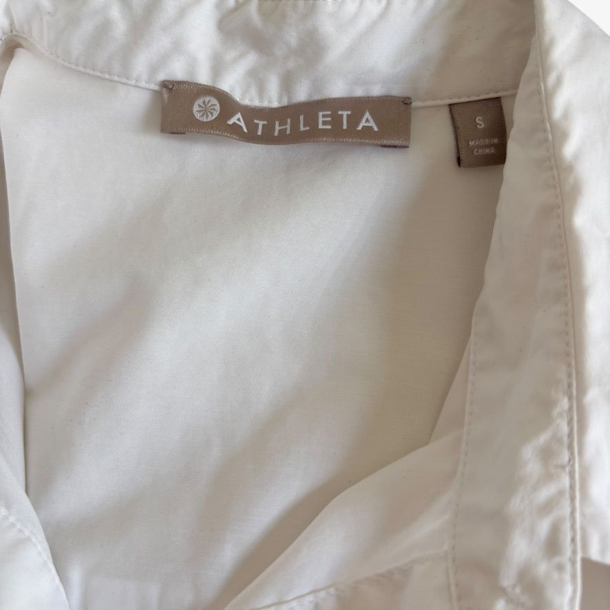 Athleta Athleta Tunic Button Down Shirt Small Bright White Hayes Wom Size S / US 4 / IT 40 - 8 Thumbnail