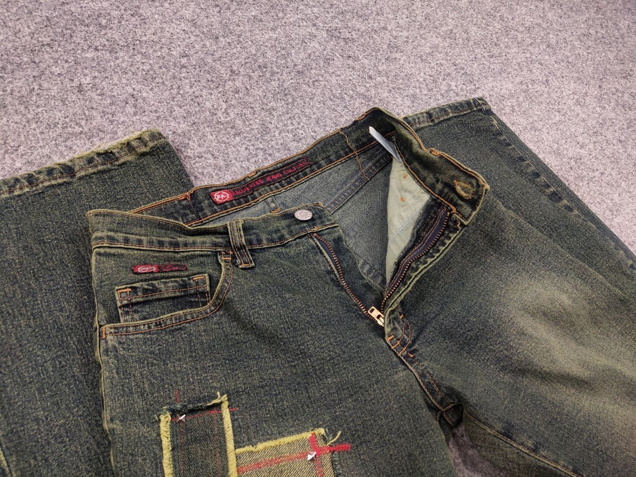 Vintage if six was nine style Flared distressed Jeans Y2K