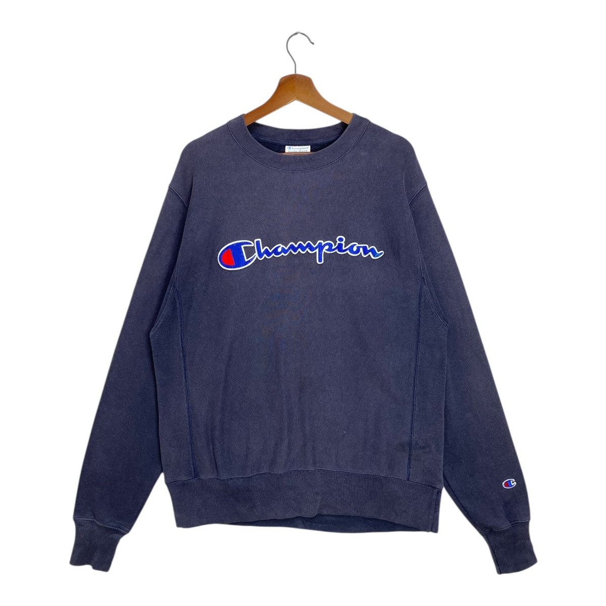 Champion Champion Reverse Weave Sweatshirt Spellout Blue Size M Size US M / EU 48-50 / 2 - 1 Thumbnail