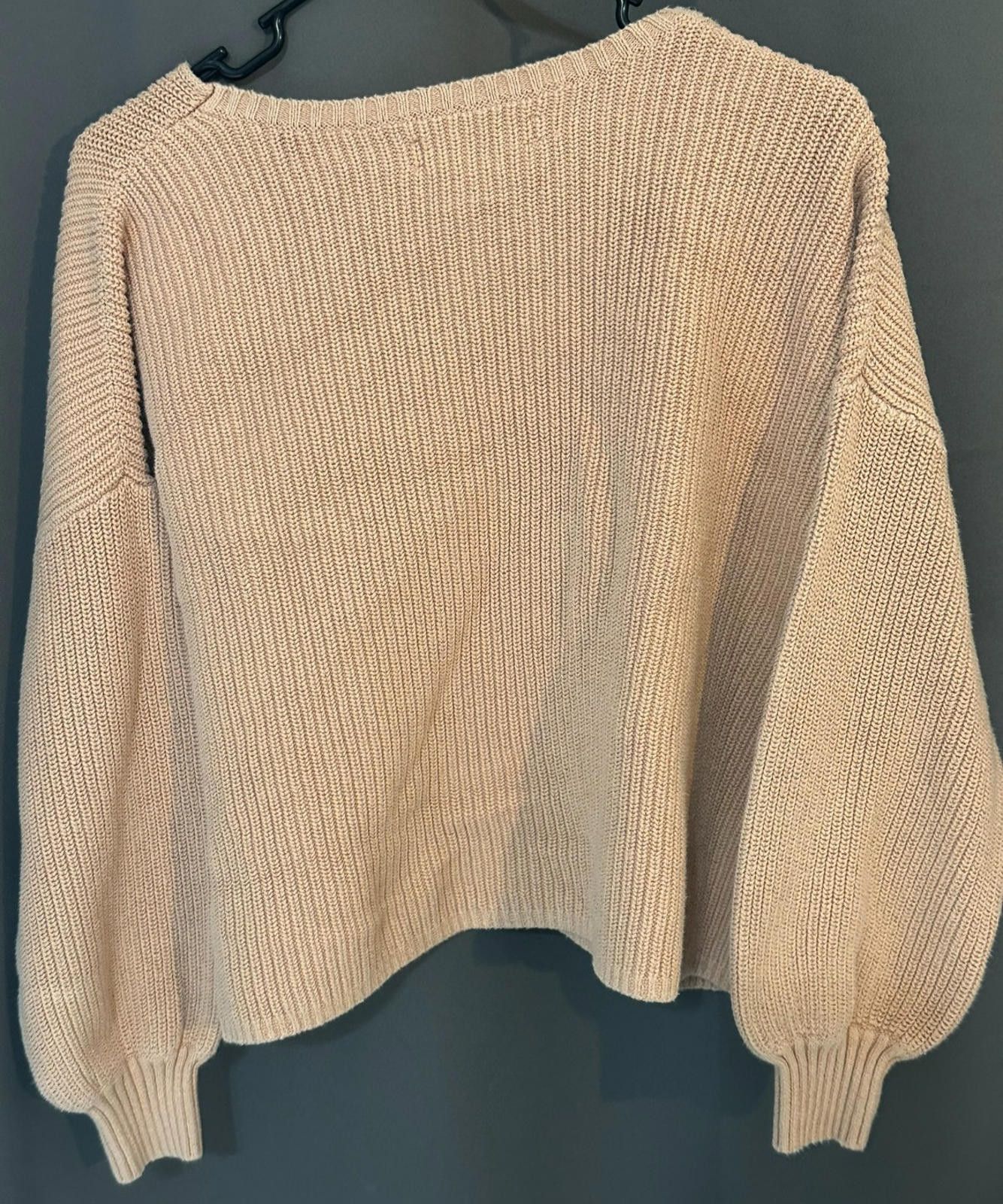 Designer LOFT Ribbed Sweater M | Beige Knit | Fall Staple Size M / US 6-8 / IT 42-44 - 5 Thumbnail