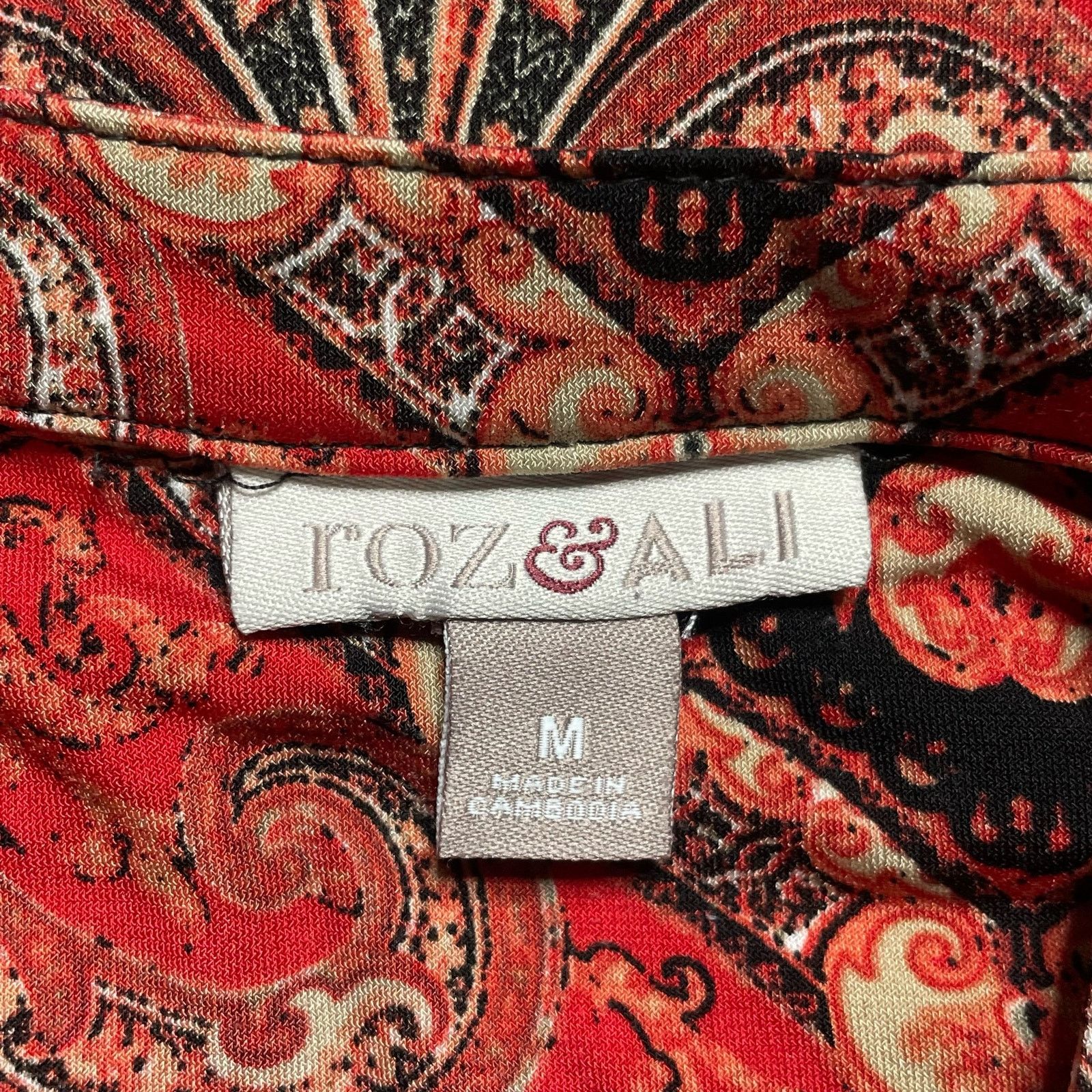 Other Roz & Ali Paisley Blouse Size M / US 6-8 / IT 42-44 - 2 Thumbnail