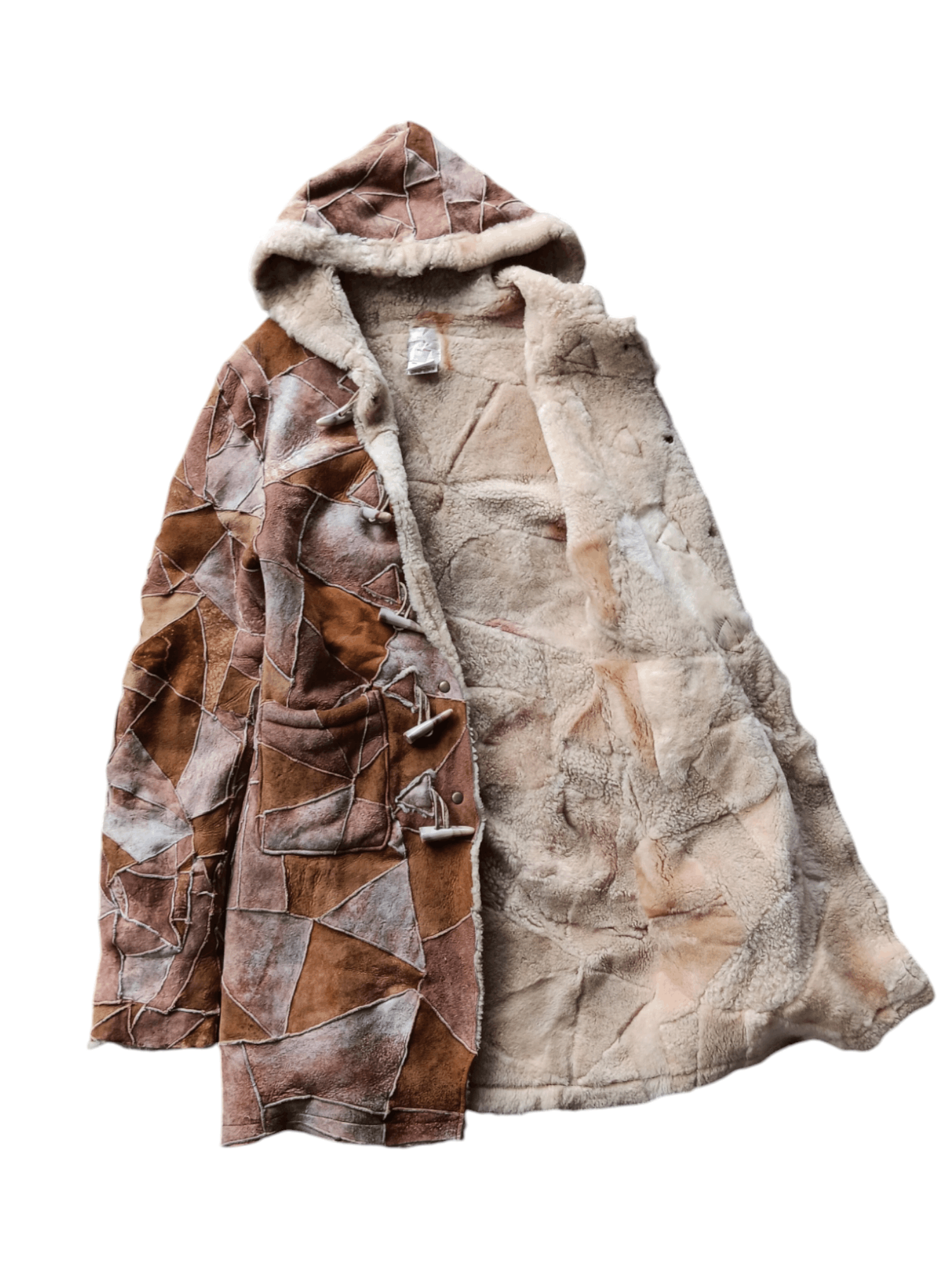 Japanese Brand × Le Grande Bleu (L.G.B.) Peace & love shep skin suede leather patchwork jacket Size M / US 6-8 / IT 42-44 - 8 Thumbnail
