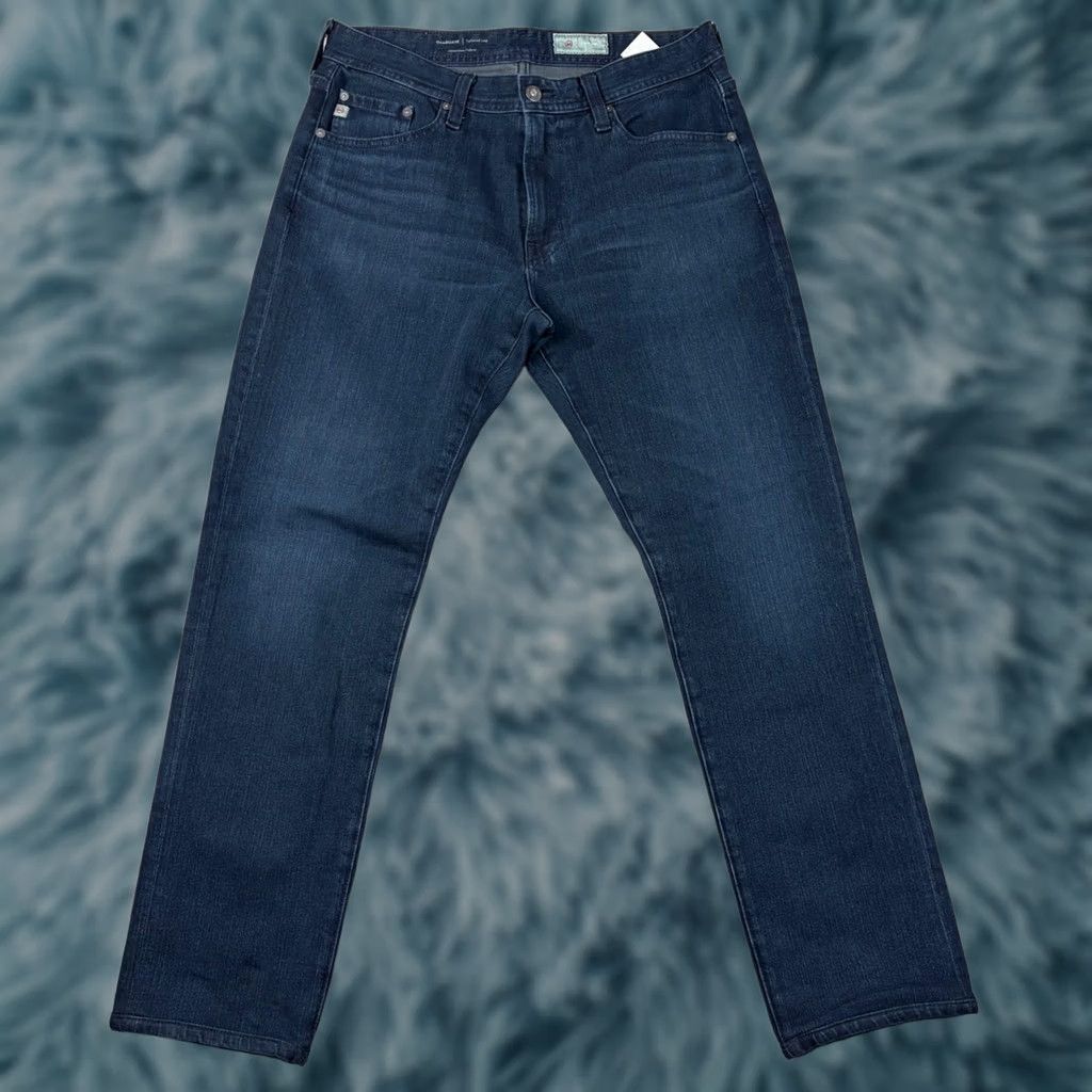 Vintage AG Adriano Goldschmied Jeans 31 Slim Straight Blue 31x32 Men Regular Denim Zip Button Five-Pocket Japanese Fabric Size US 31 - 1 Thumbnail