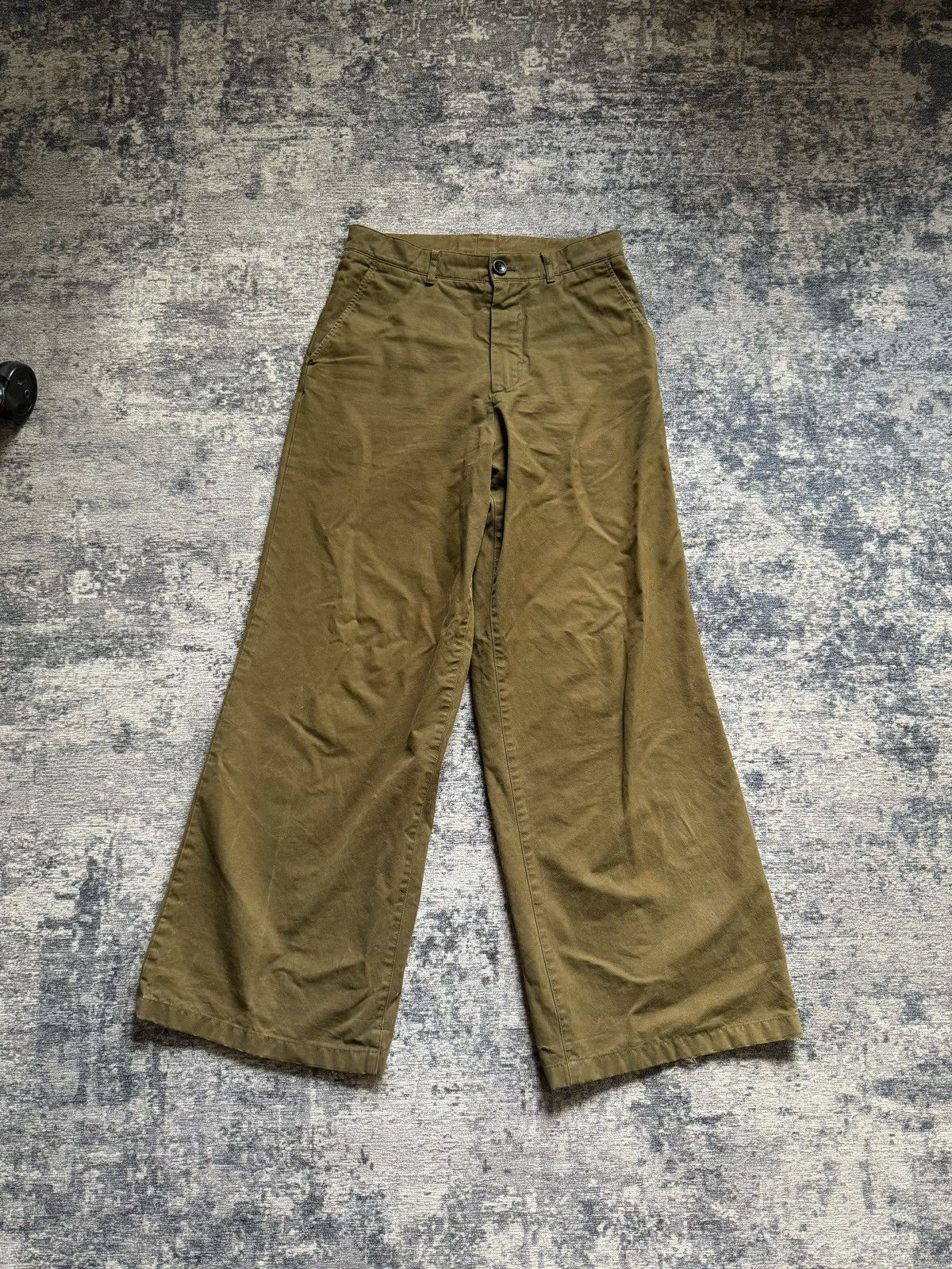 Image of Balenciaga Baggy Skater Pants 2018 in Olive, Men's (Size 30)