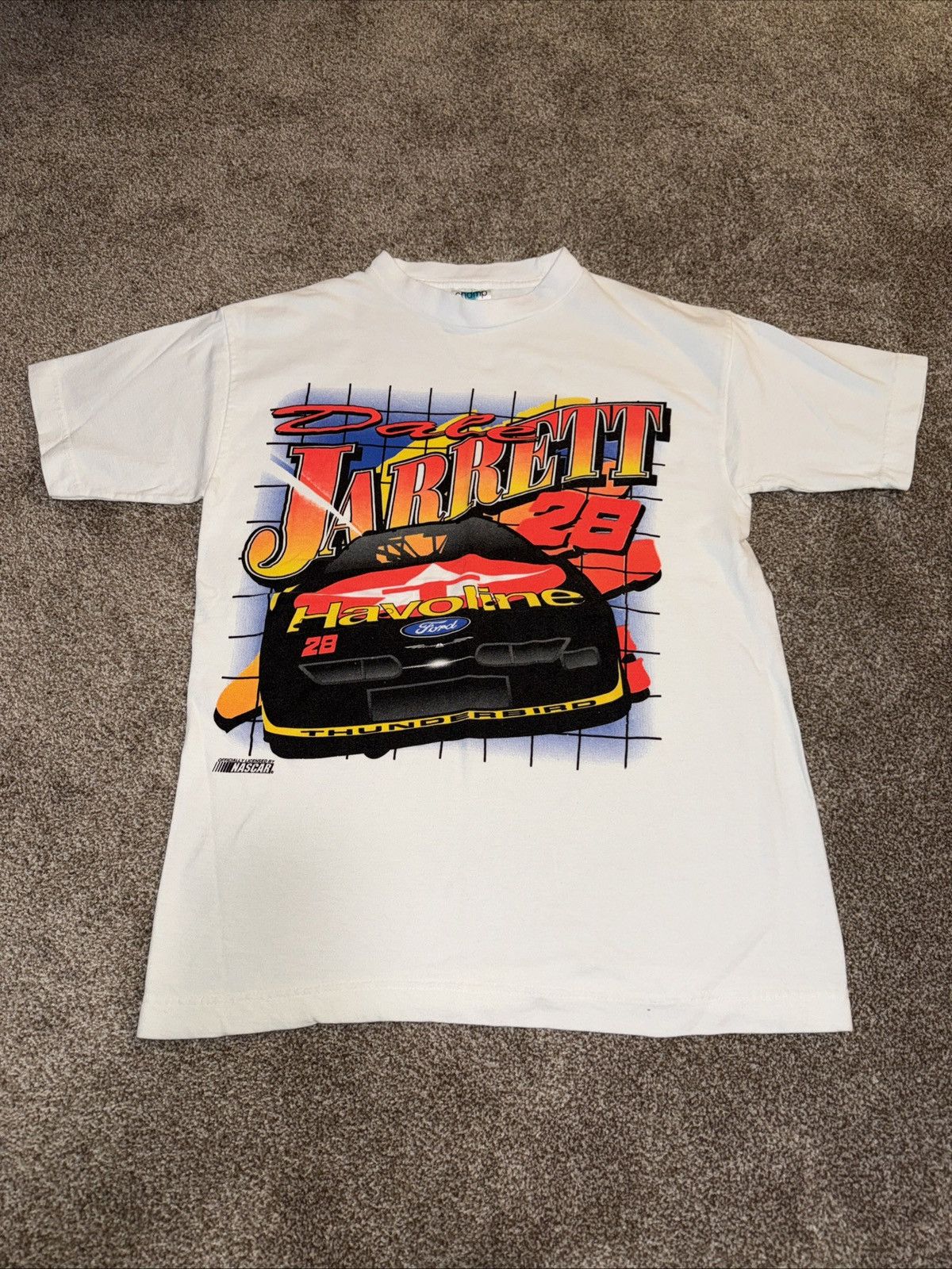 NASCAR Dale Jarrett NASCAR Vintage White Tee Shirt Size Medium Size US M / EU 48-50 / 2 - 1 Thumbnail