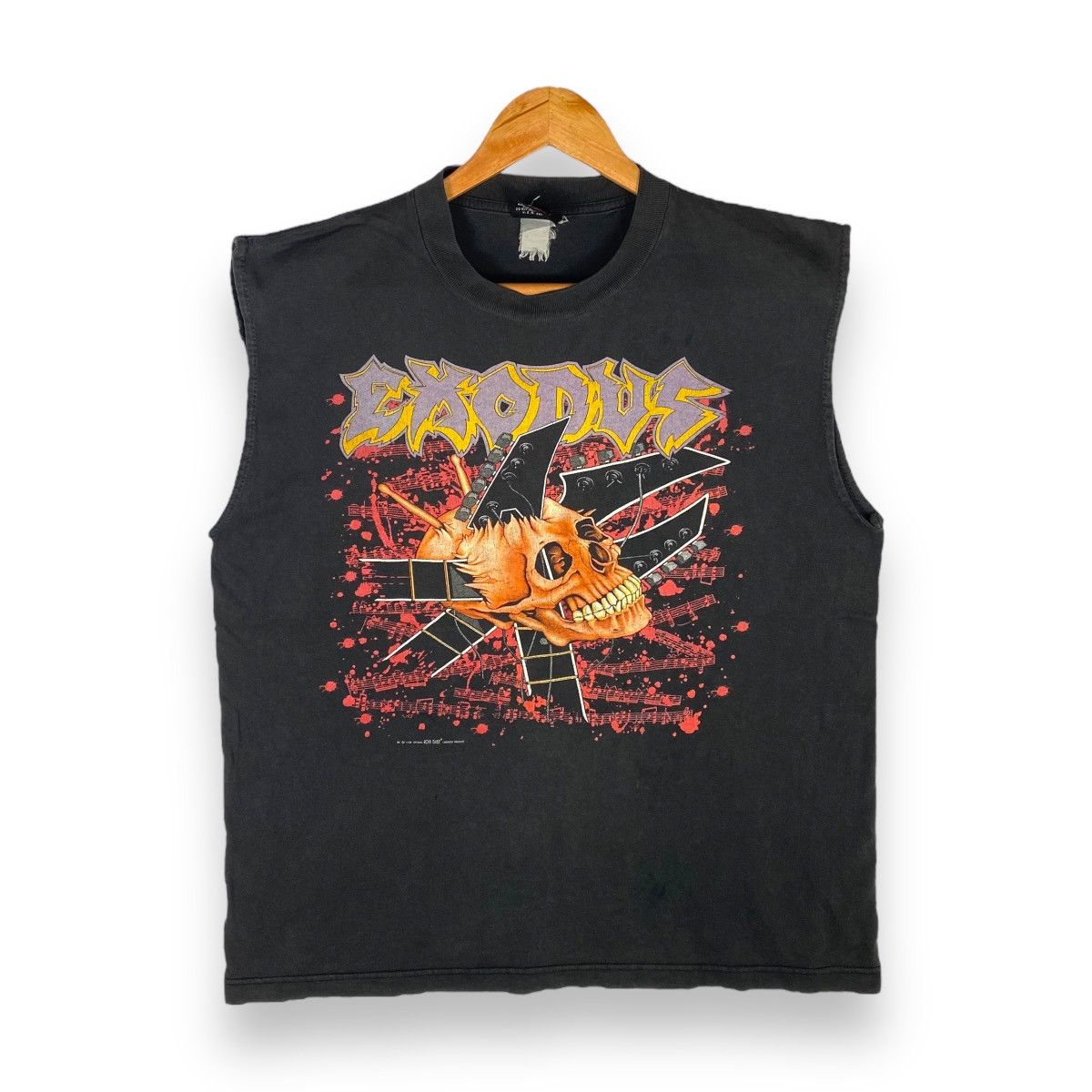 image of Archival Clothing x Band Tees Vintage 90's Exodus Band Impact Is Imminent Tour Tank Tops in Black (
