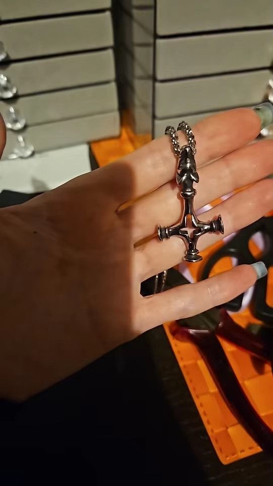 Other Wolf Cross Pendant Accessories Necklace Gifts Size ONE SIZE - 2 Thumbnail