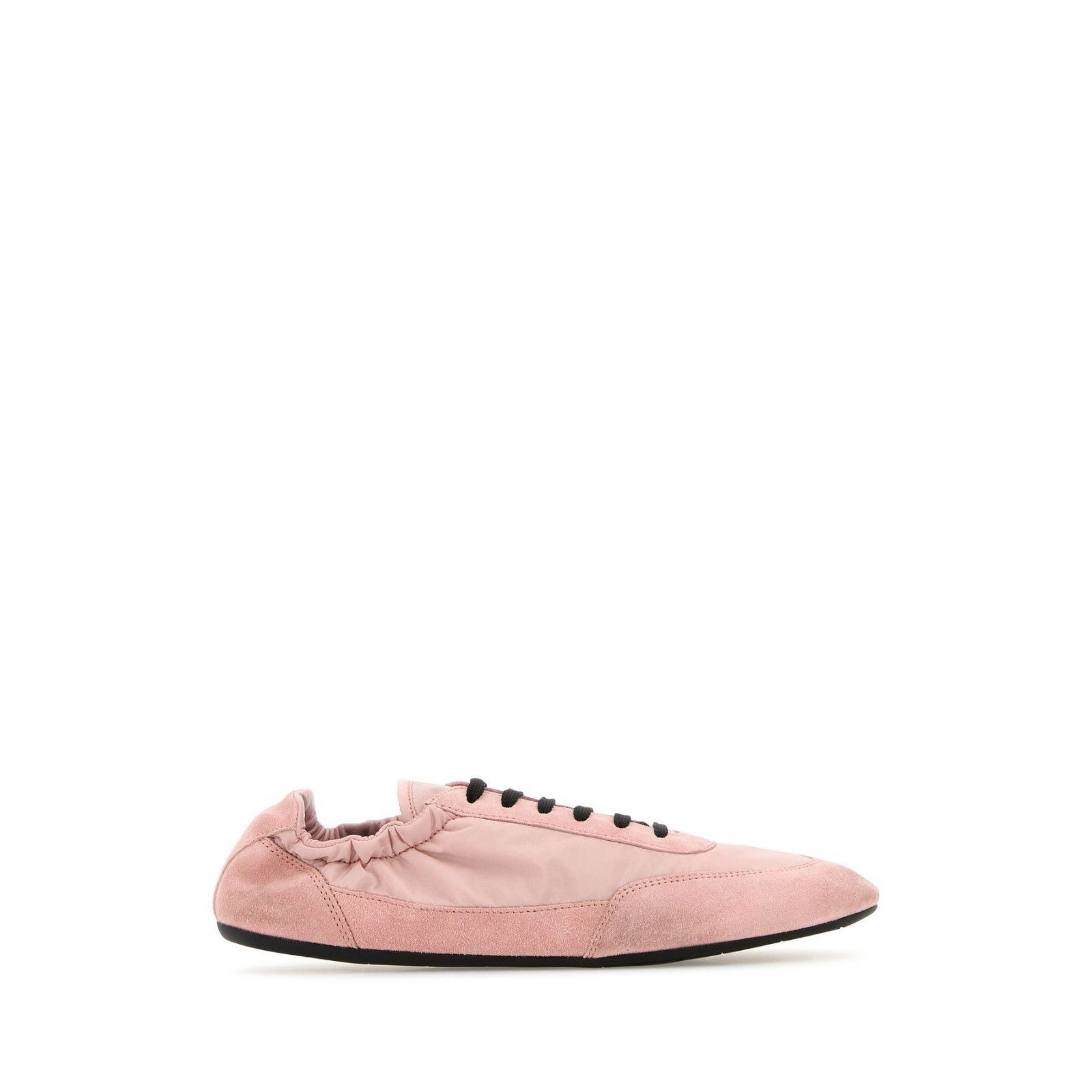 PRADA Collapse Pink Re Nylon Suede Sneakers New & Authentic