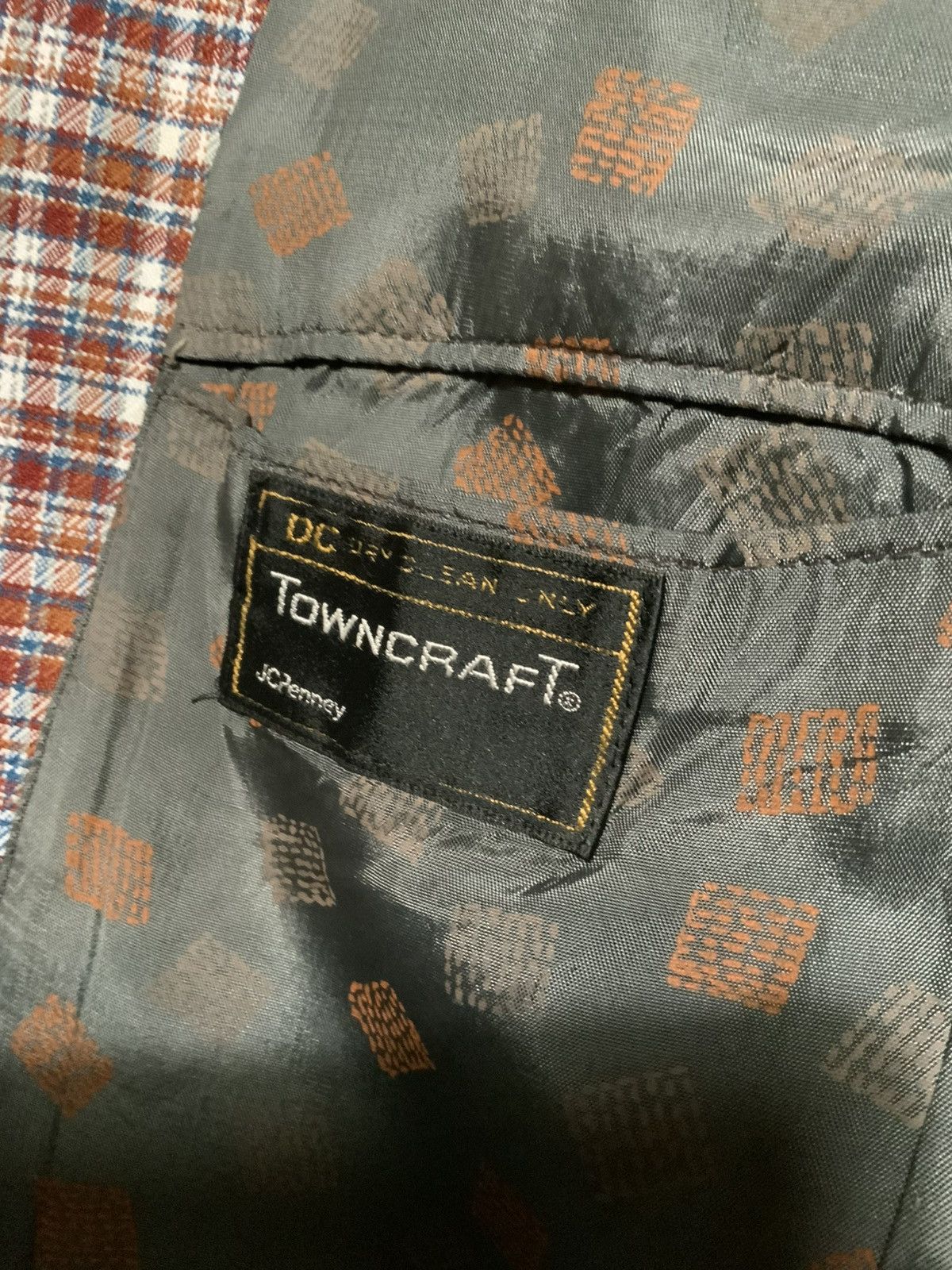 Vintage VTG 70s Towncraft JcPenney Polyester Plaid Blazer Jacket Size 40L - 6 Thumbnail
