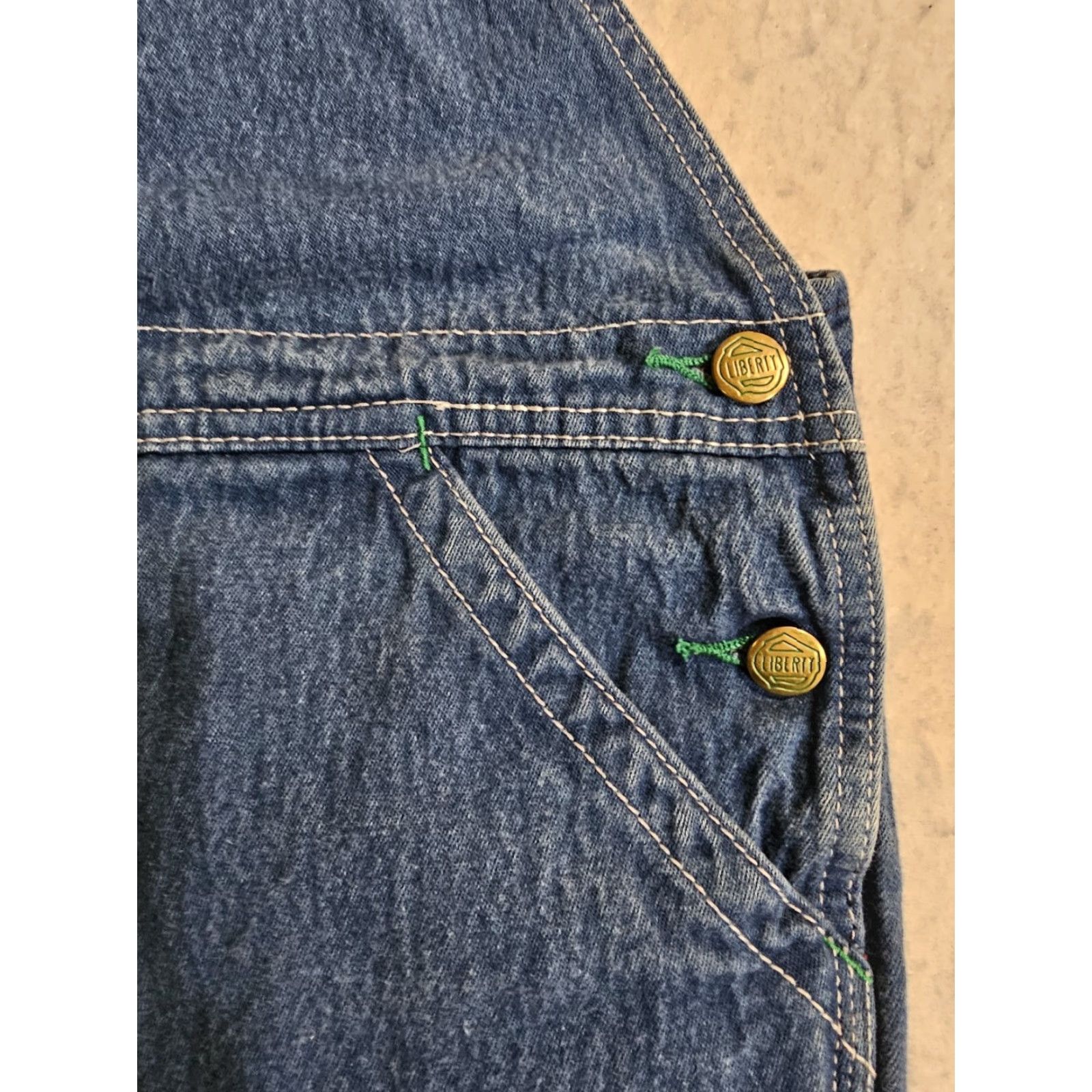 Denime VINTAGE Liberty Classic 100% Cotton Denim Overalls Mens 42x30 Made In USA Blue Jeans 5-Pocket Men Regular Size 42 Inseam 30 Vintage Mens Size US 42 / EU 58 - 6 Thumbnail
