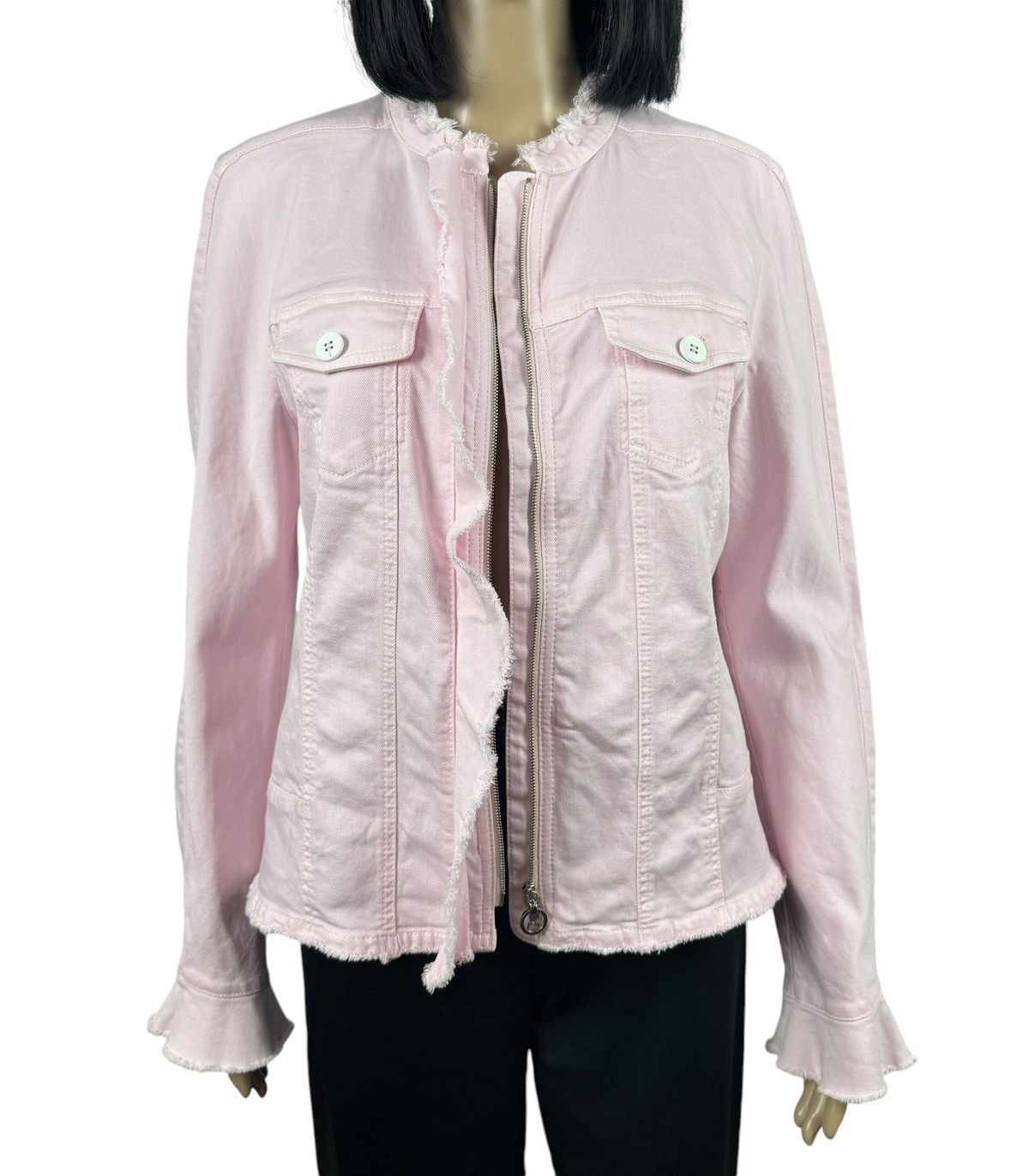 Other Marc Cain Pink Denim Jacket Zip size 5 Size L / US 10 / IT 46 - 8 Thumbnail