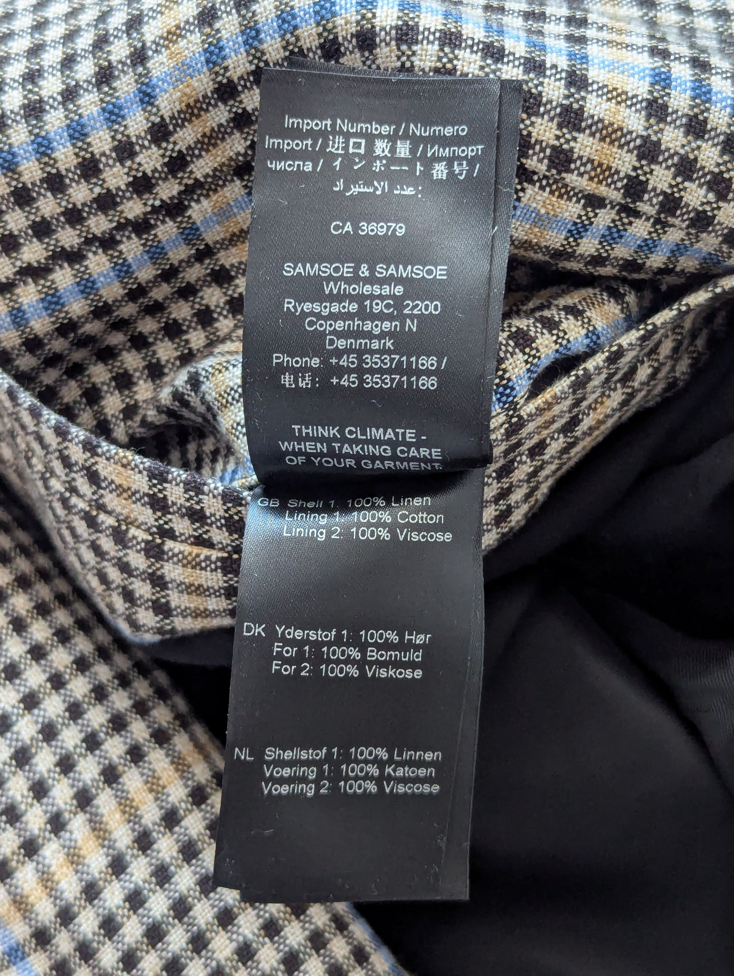 Samsoe Samsoe Samsoe Samsoe Belek Jacket Black Check Havana Fabric Luxury Size US S / EU 44-46 / 1 - 13 Thumbnail
