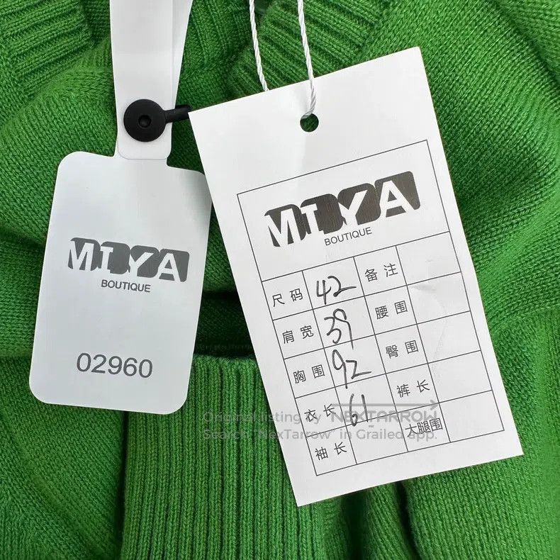 Miu Miu Miu Miu 42 Green embroidered logo knit cardigan Size L / US 10 / IT 46 - 7 Thumbnail