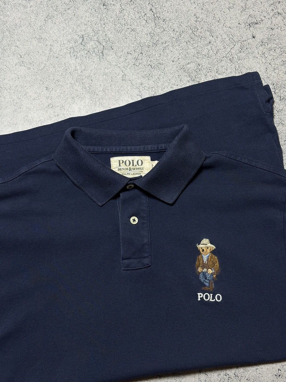 Denim & Supply Ralph Lauren Polo Ralph Lauren Denim & Supply Cowboy Bear Polo Shirt Size US L / EU 52-54 / 3 - 4 Thumbnail