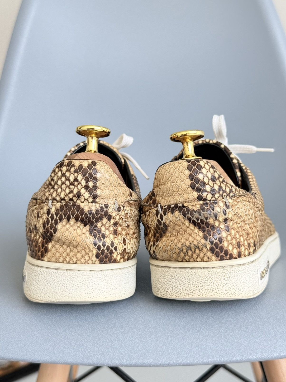 Louis Vuitton Louis Vuitton Style Python Leather Low Top Sneakers Size US 8 / IT 38 - 9 Thumbnail