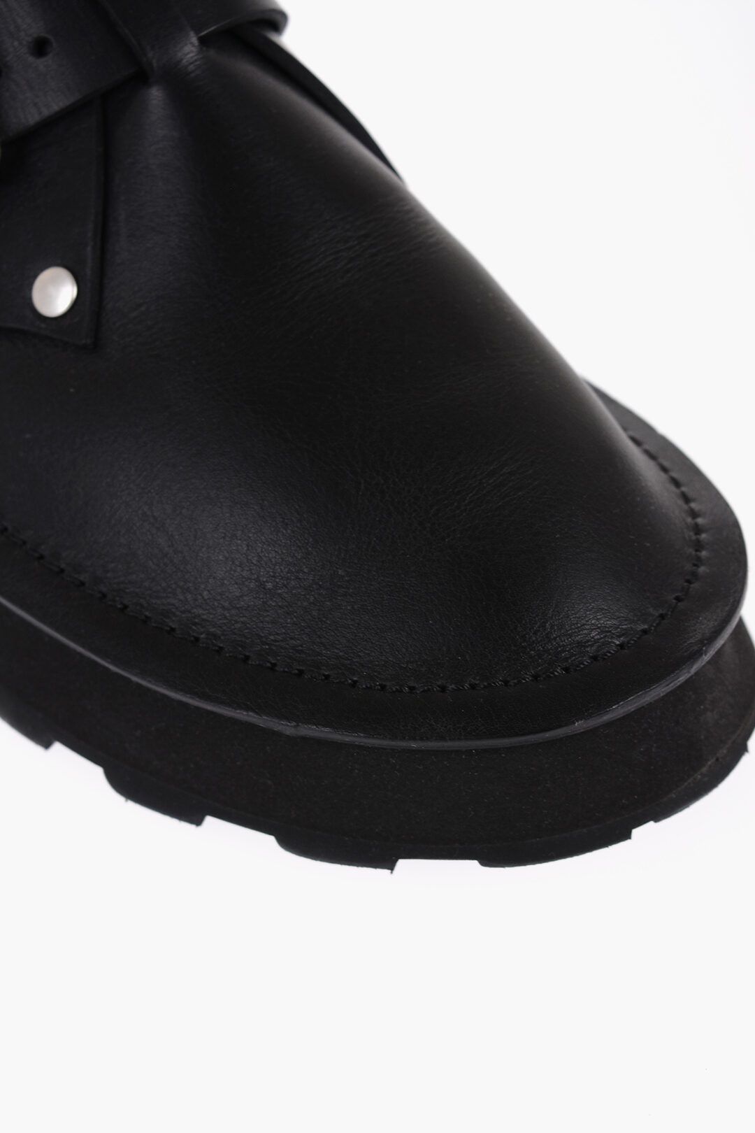 Jil Sander og1mm0625 Leather Desert Booties in Black Size US 6 / EU 39 - 4 Thumbnail