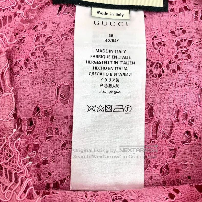 Gucci gucci Pink floral hollow embroidery cotton long-sleeved la Size XS / US 0-2 / IT 36-38 - 7 Thumbnail